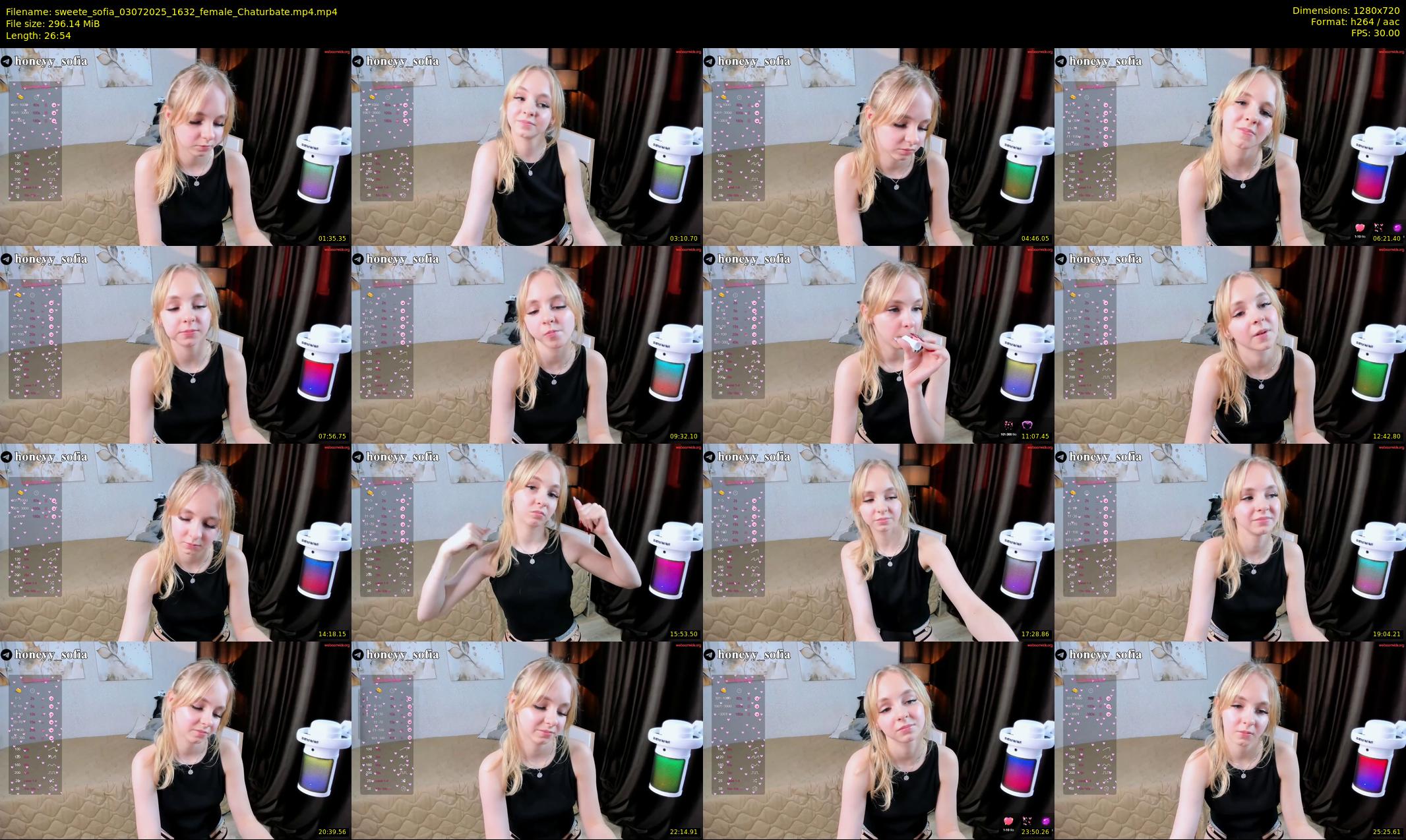 sweete_sofia — 27 minute Chaturbate female cam show recording, 720p, Jul 3, 2025