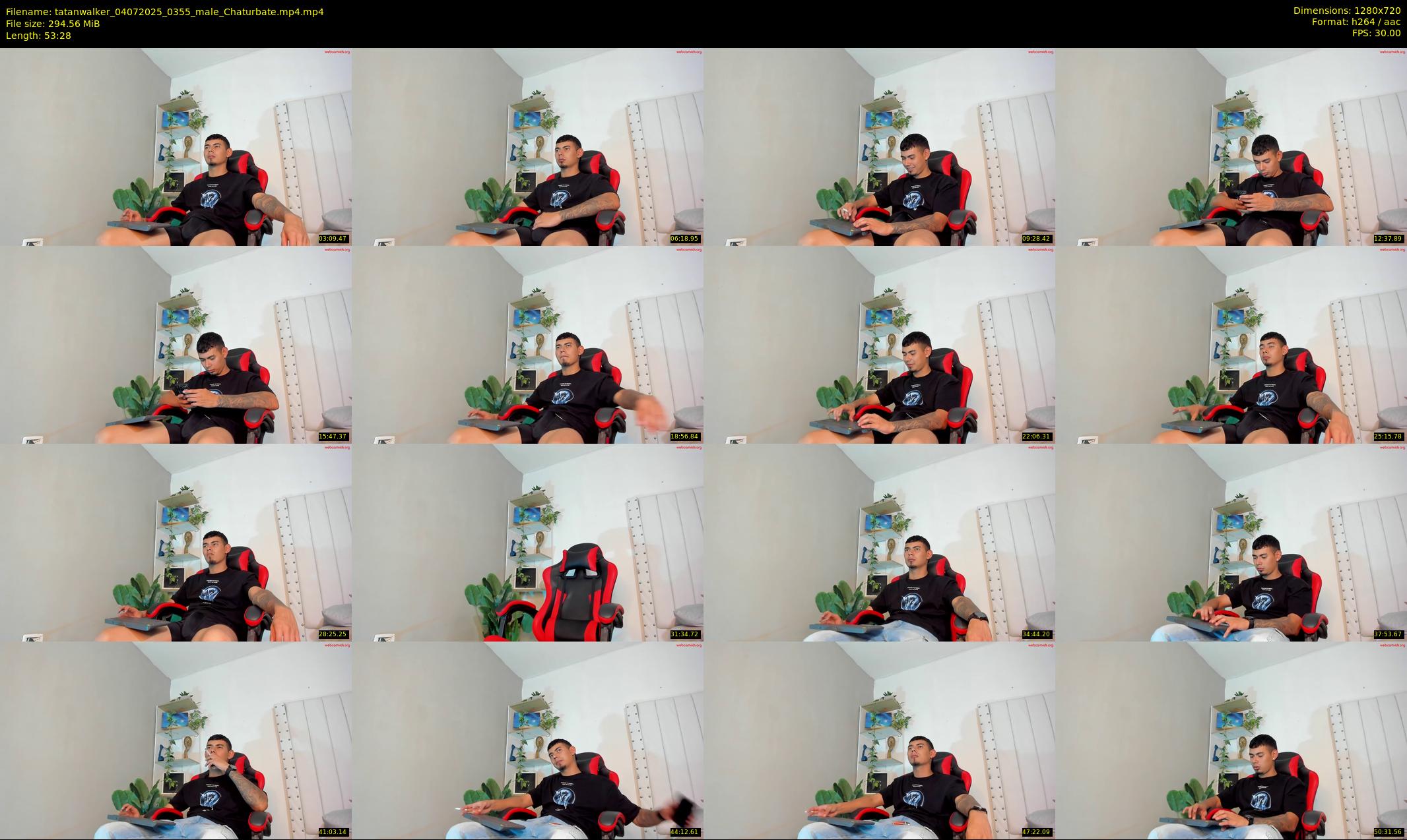 tatanwalker — 54 minute Chaturbate male cam show recording, 720p, Jul 4, 2025