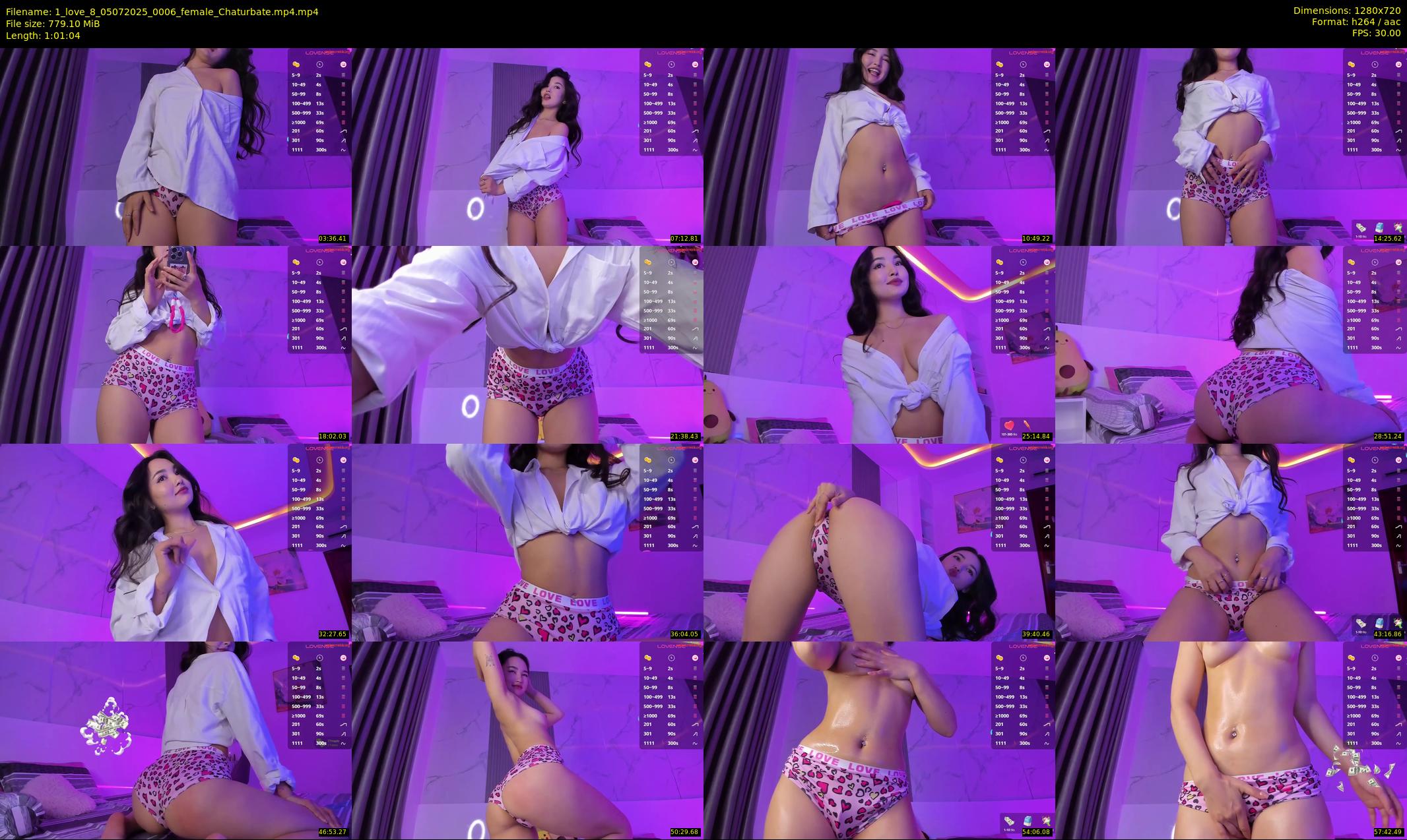 1_love_8 — 62 minute Chaturbate female cam show recording, 720p, Jul 5, 2025