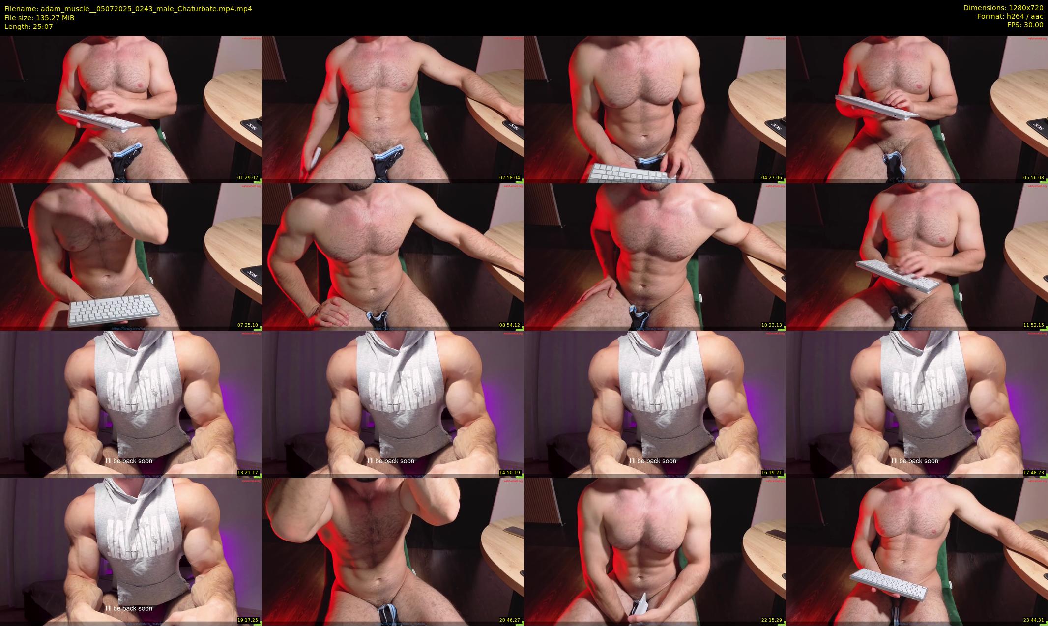 adam_muscle_ — 26 minute Chaturbate male cam show recording, 720p, Jul 5, 2025