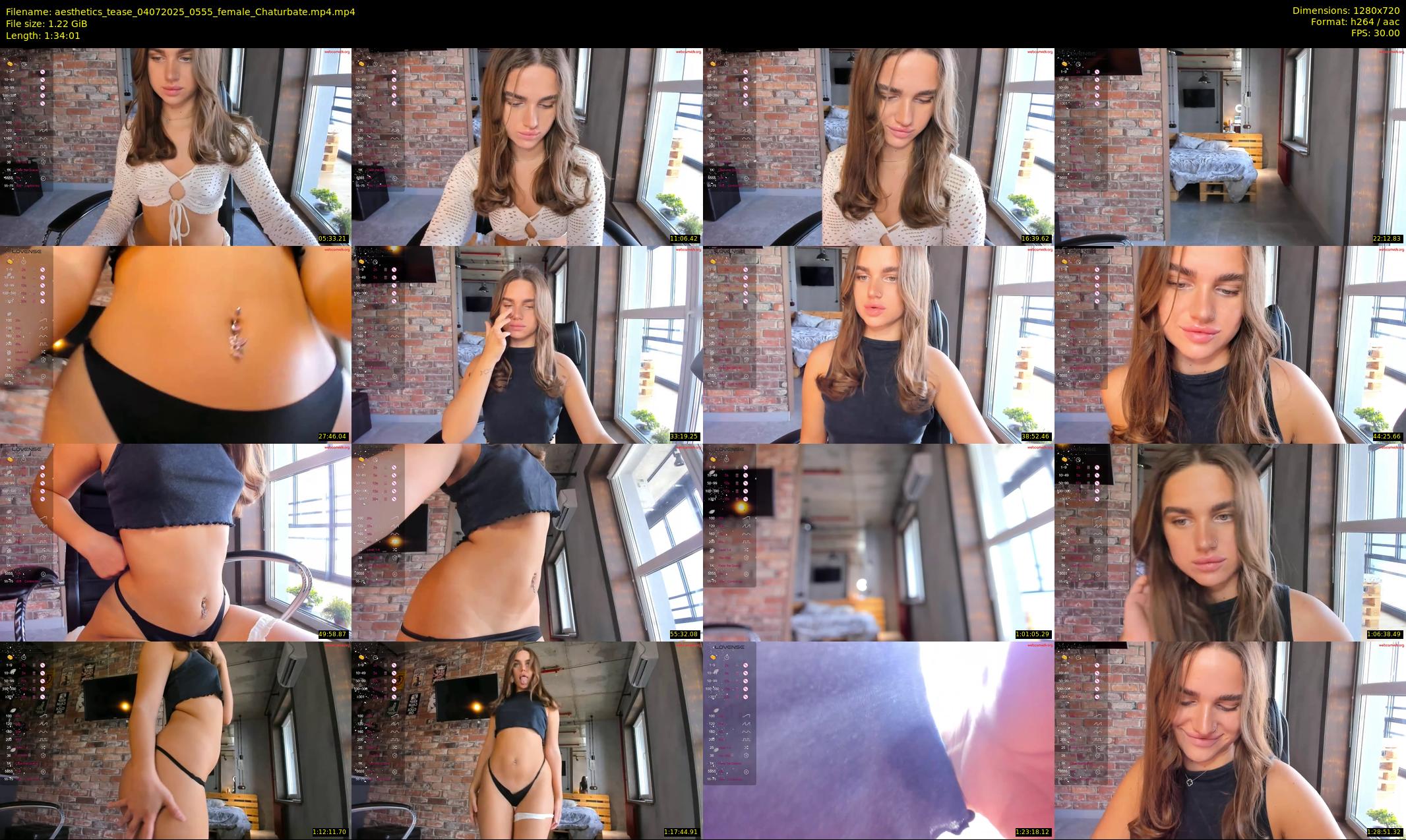 aesthetics_tease — 95 minute Chaturbate female cam show recording, 720p, Jul 4, 2025