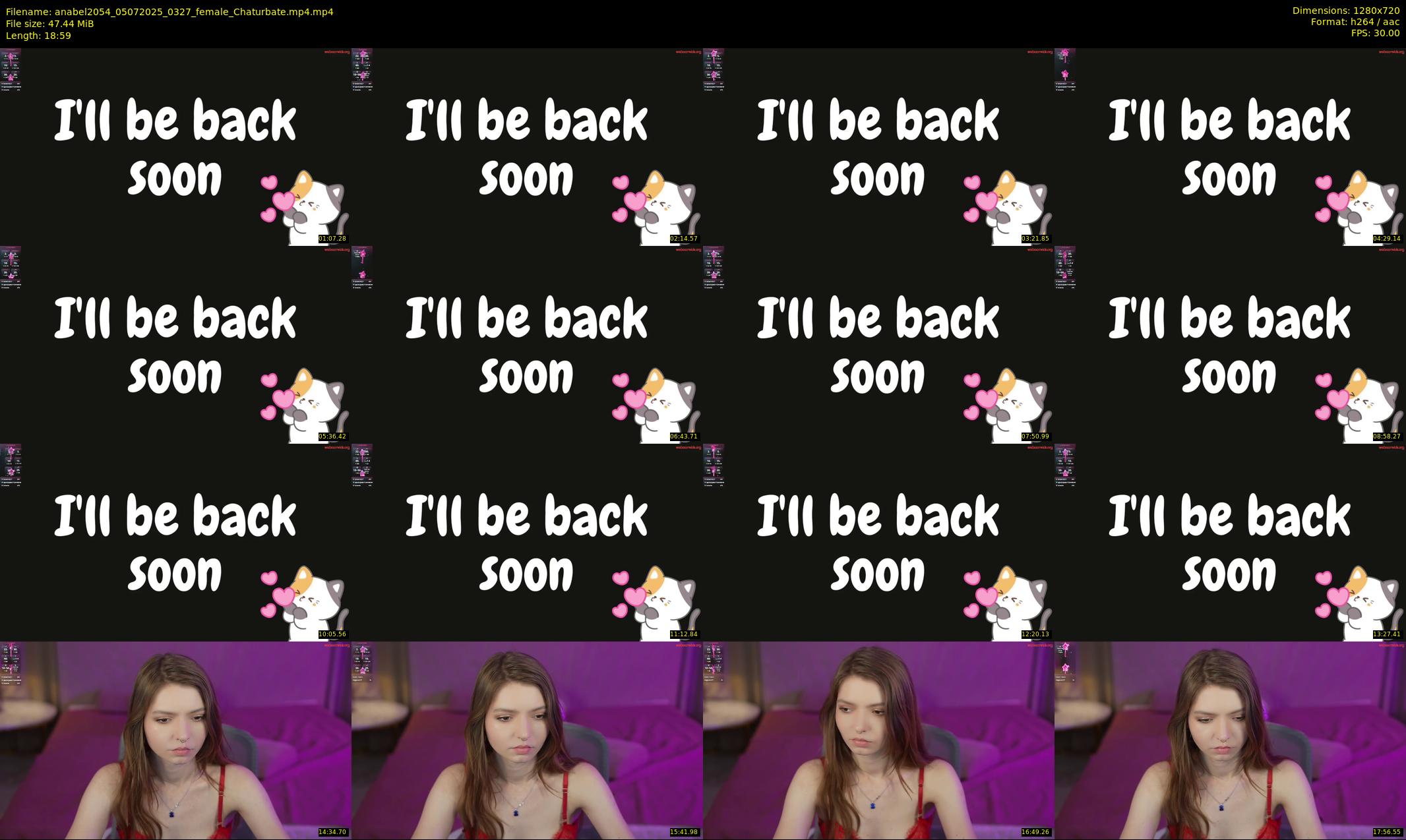 anabel2054 — 19 minute Chaturbate female cam show recording, 720p, Jul 5, 2025