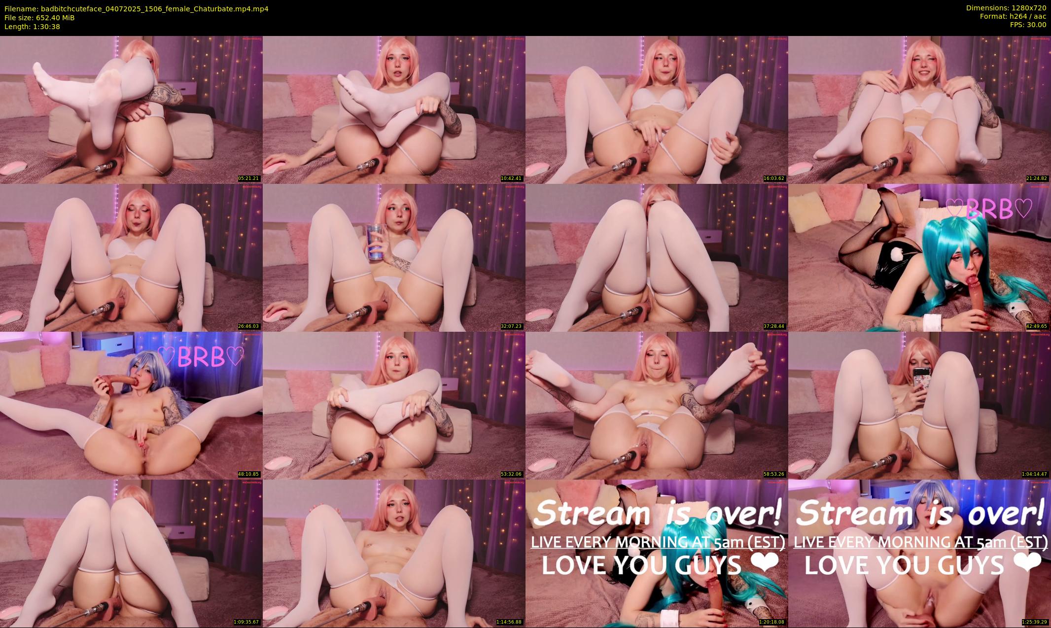 badbitchcuteface — 91 minute Chaturbate female cam show recording, 720p, Jul 4, 2025