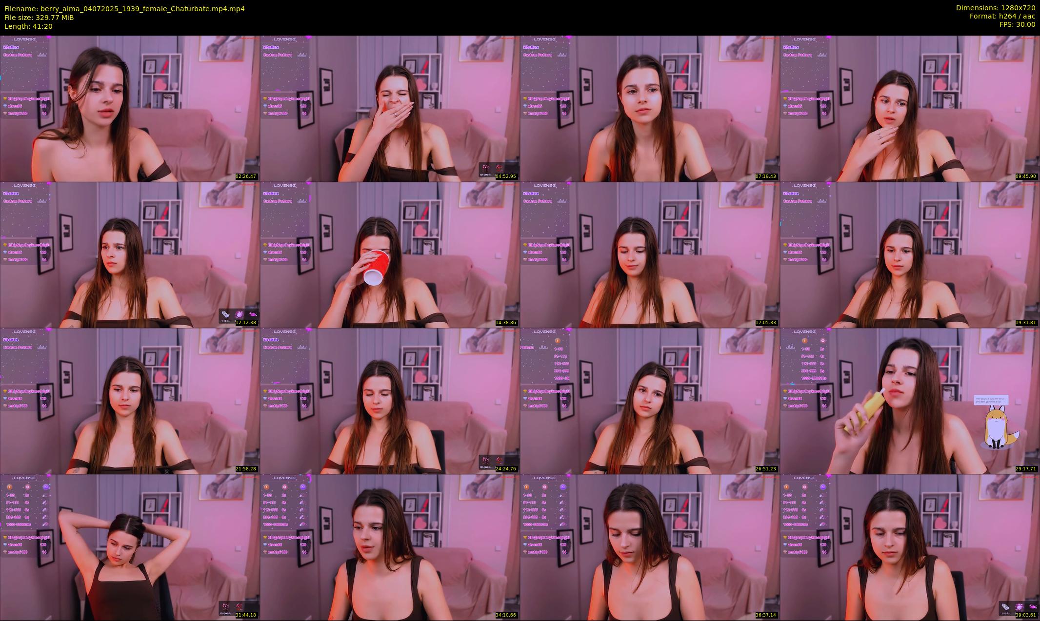 berry_alma — 42 minute Chaturbate female cam show recording, 720p, Jul 4, 2025