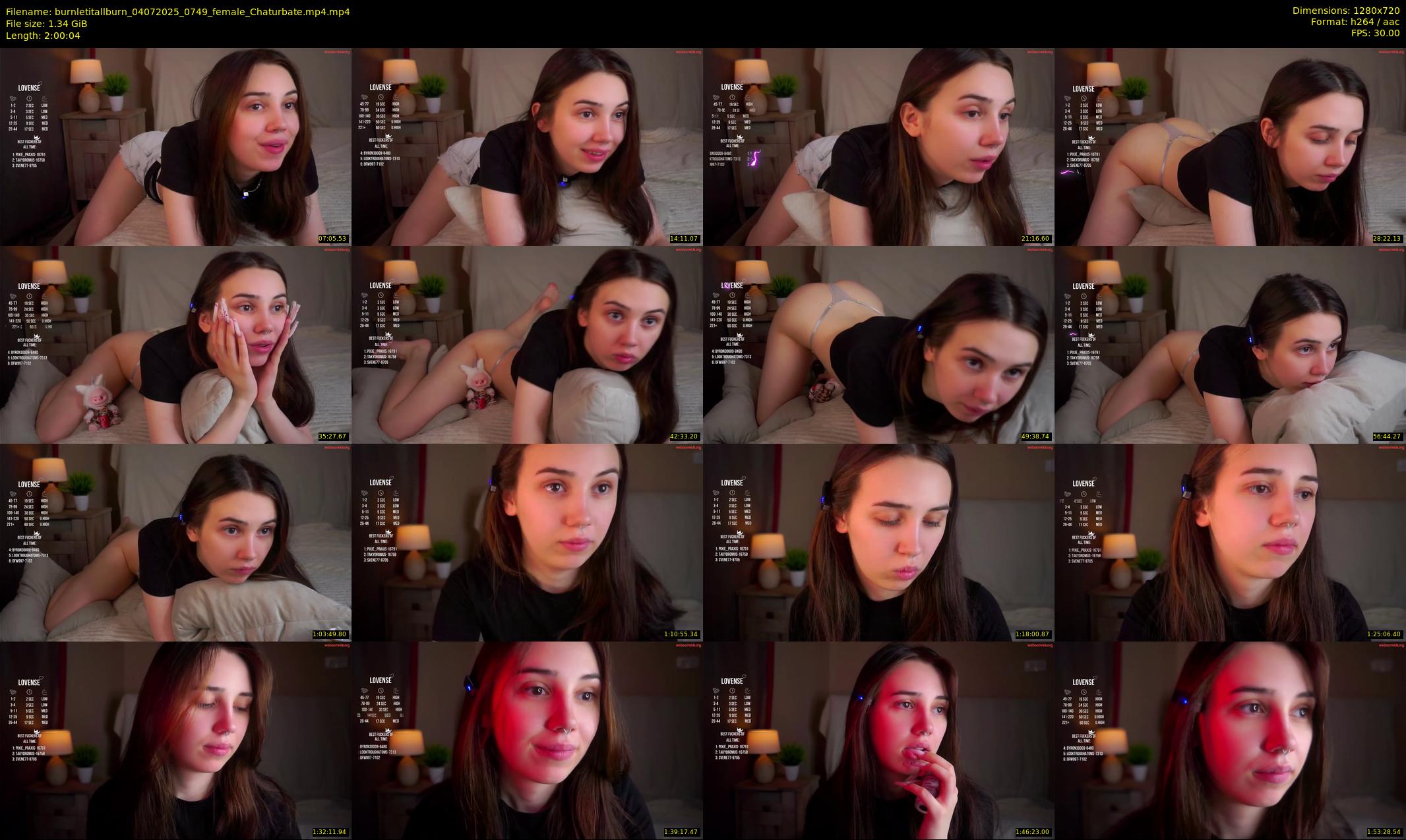 burnletitallburn — 121 minute Chaturbate female cam show recording, 720p, Jul 4, 2025