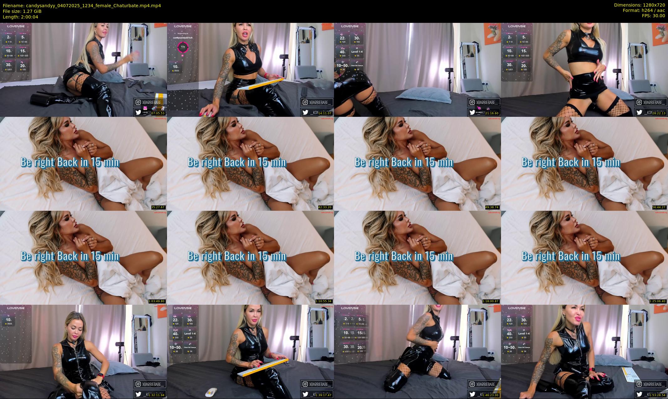 candysandyy — 121 minute Chaturbate female cam show recording, 720p, Jul 4, 2025