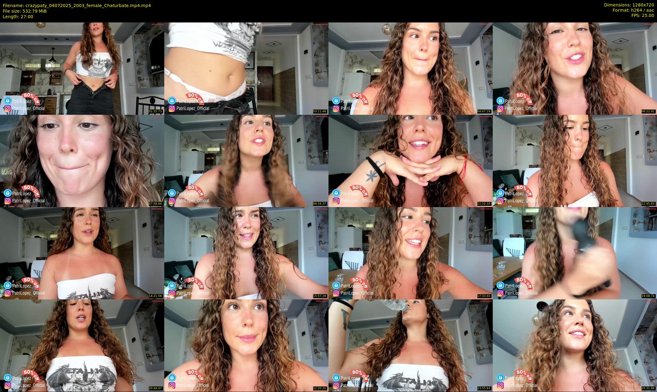 crazypaty — 27 minute Chaturbate female cam show recording, 720p, Jul 4, 2025