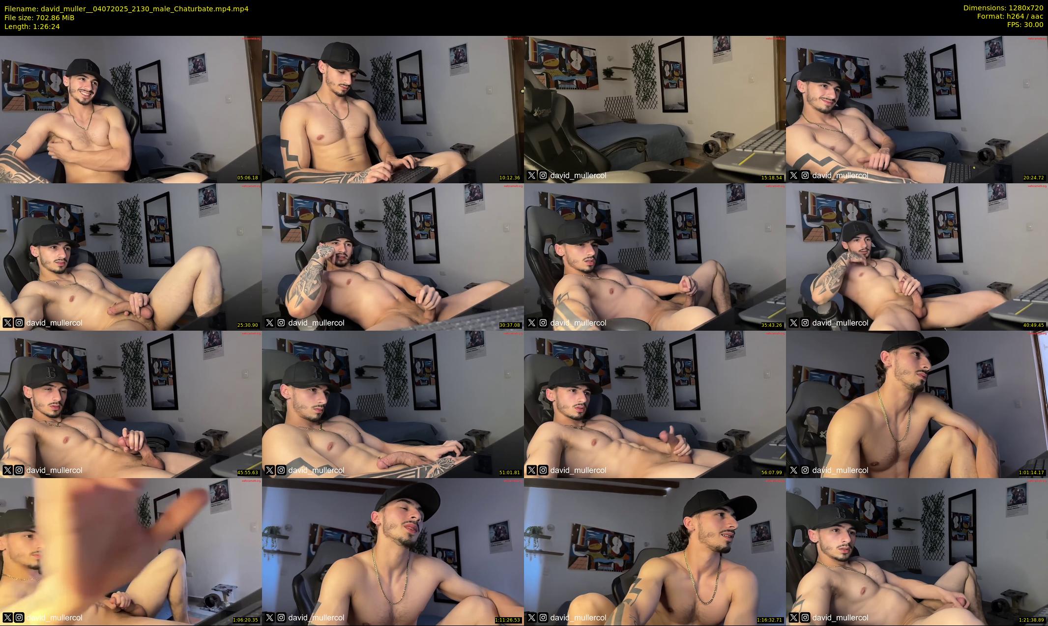 david_muller_ — 87 minute Chaturbate male cam show recording, 720p, Jul 4, 2025