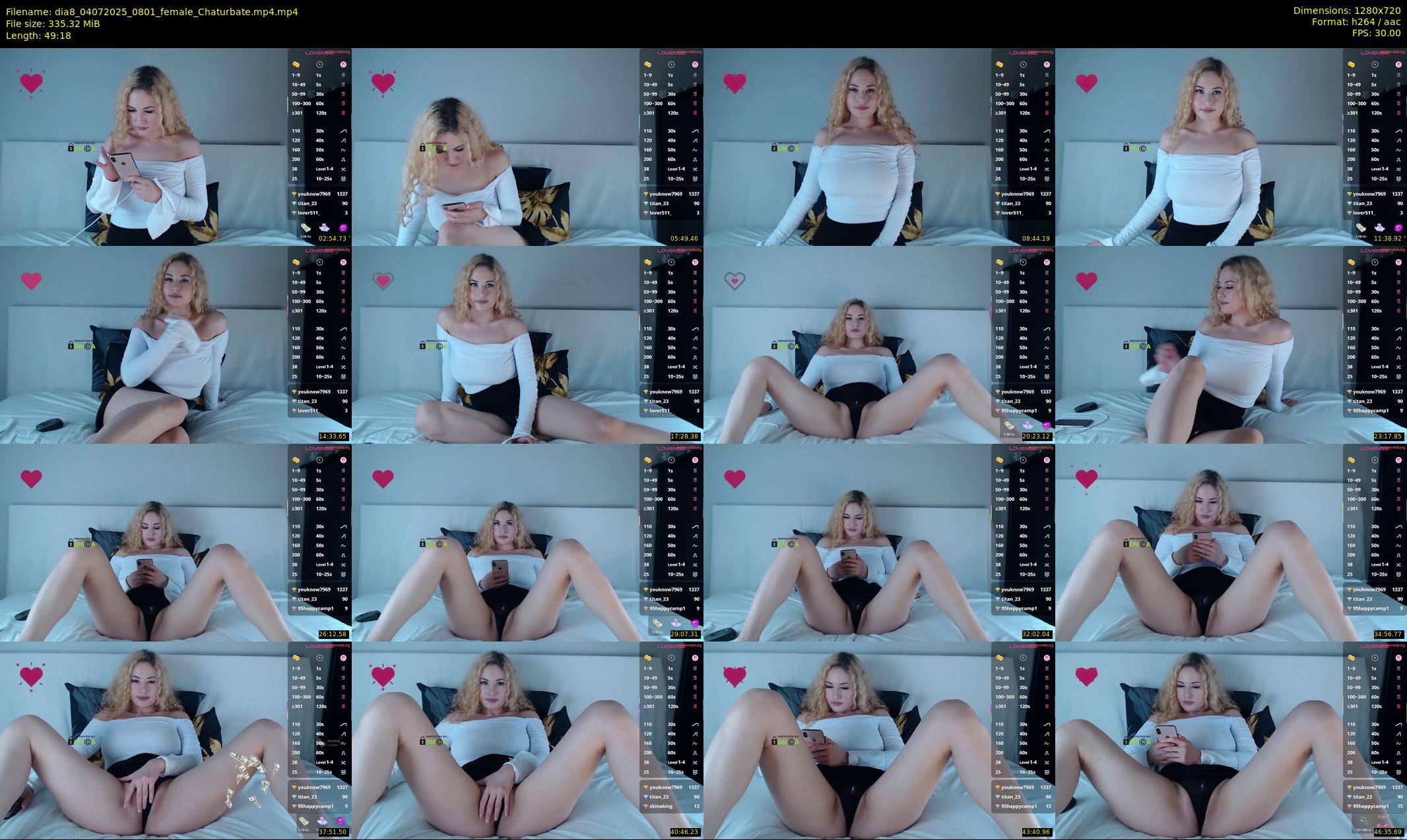dia8 — 50 minute Chaturbate female cam show recording, 720p, Jul 4, 2025
