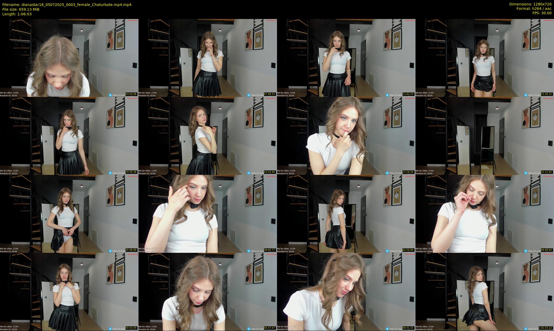 dianastar18 — 67 minute Chaturbate female cam show recording, 720p, Jul 5, 2025