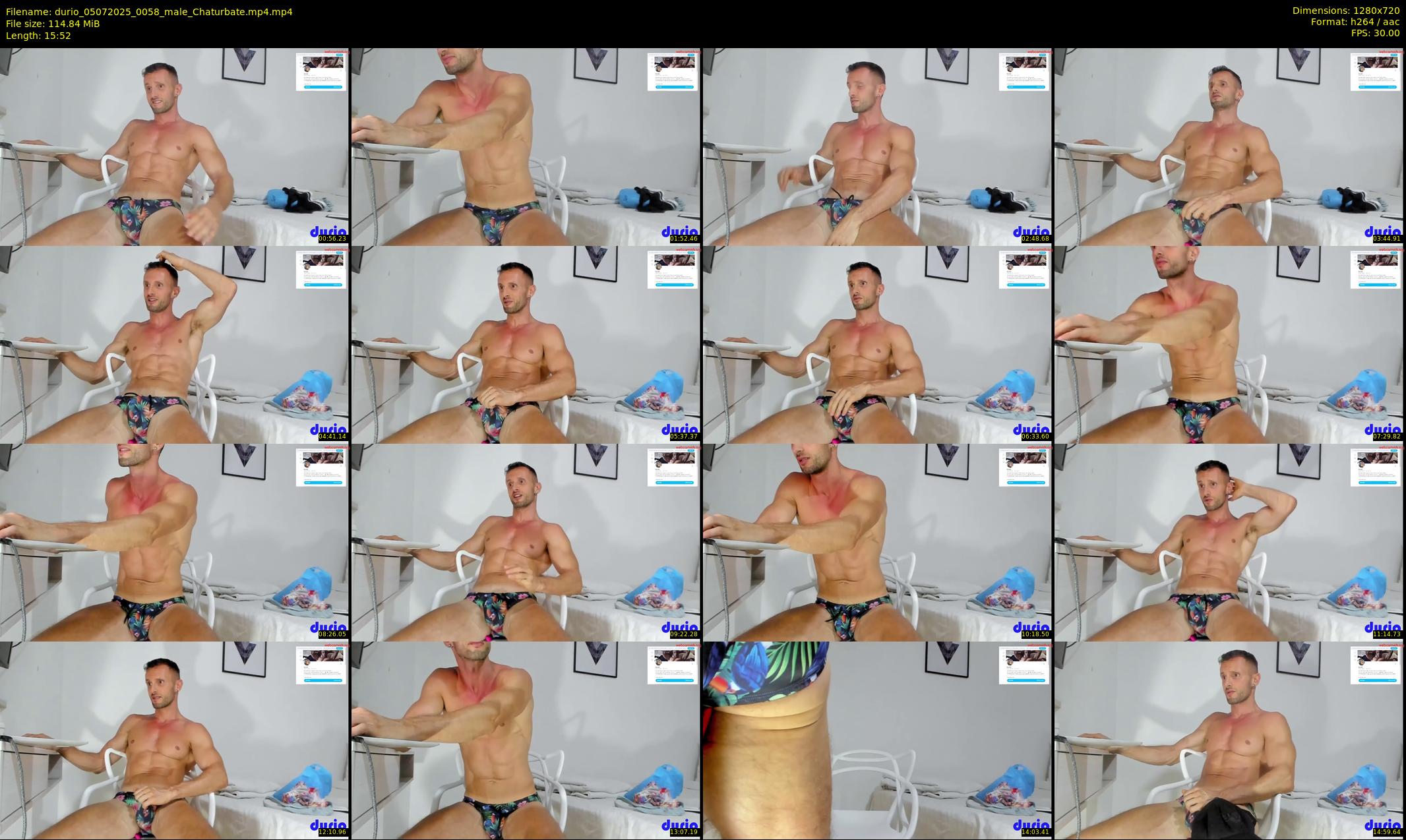 durio — 16 minute Chaturbate male cam show recording, 720p, Jul 5, 2025
