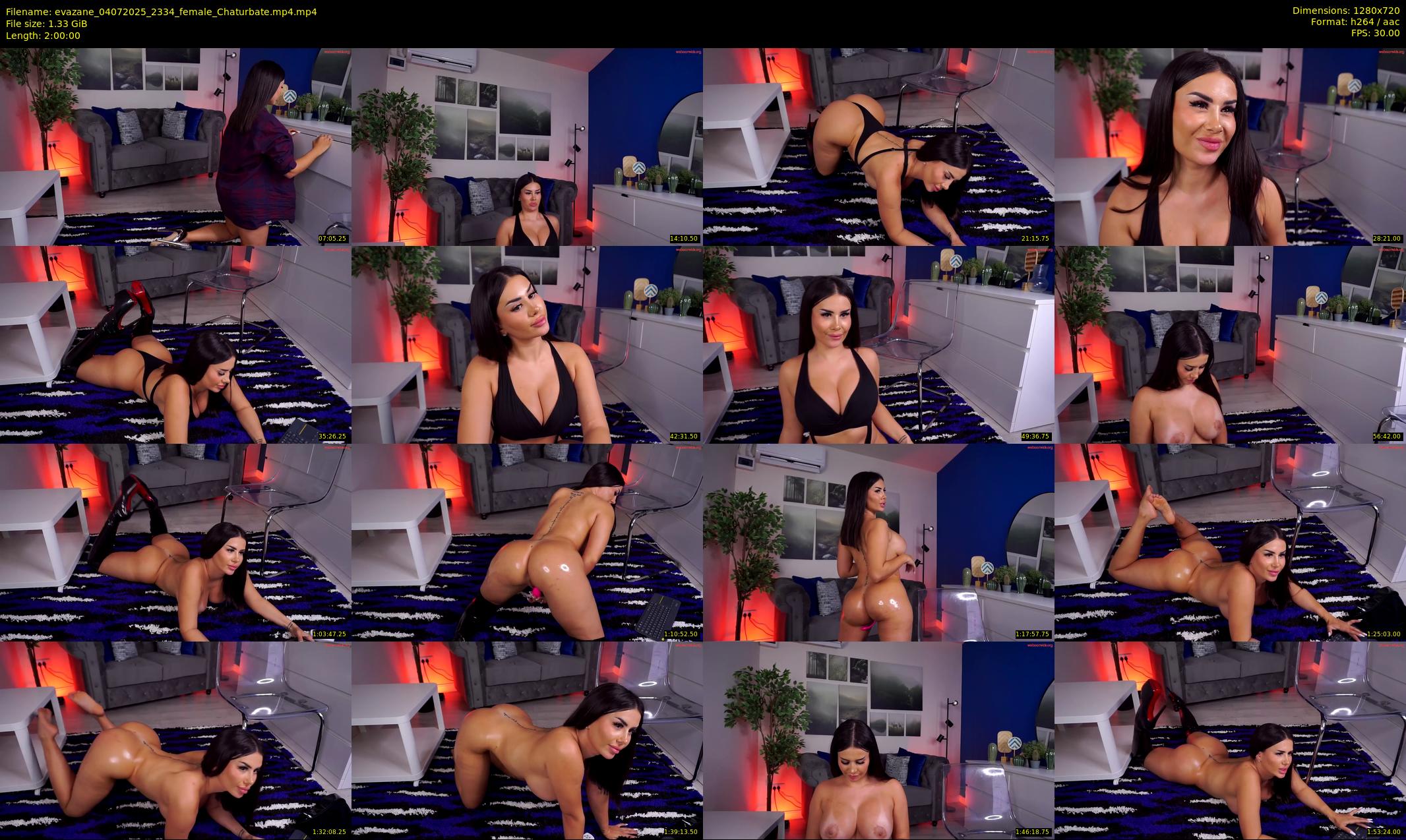 evazane — 120 minute Chaturbate female cam show recording, 720p, Jul 4, 2025