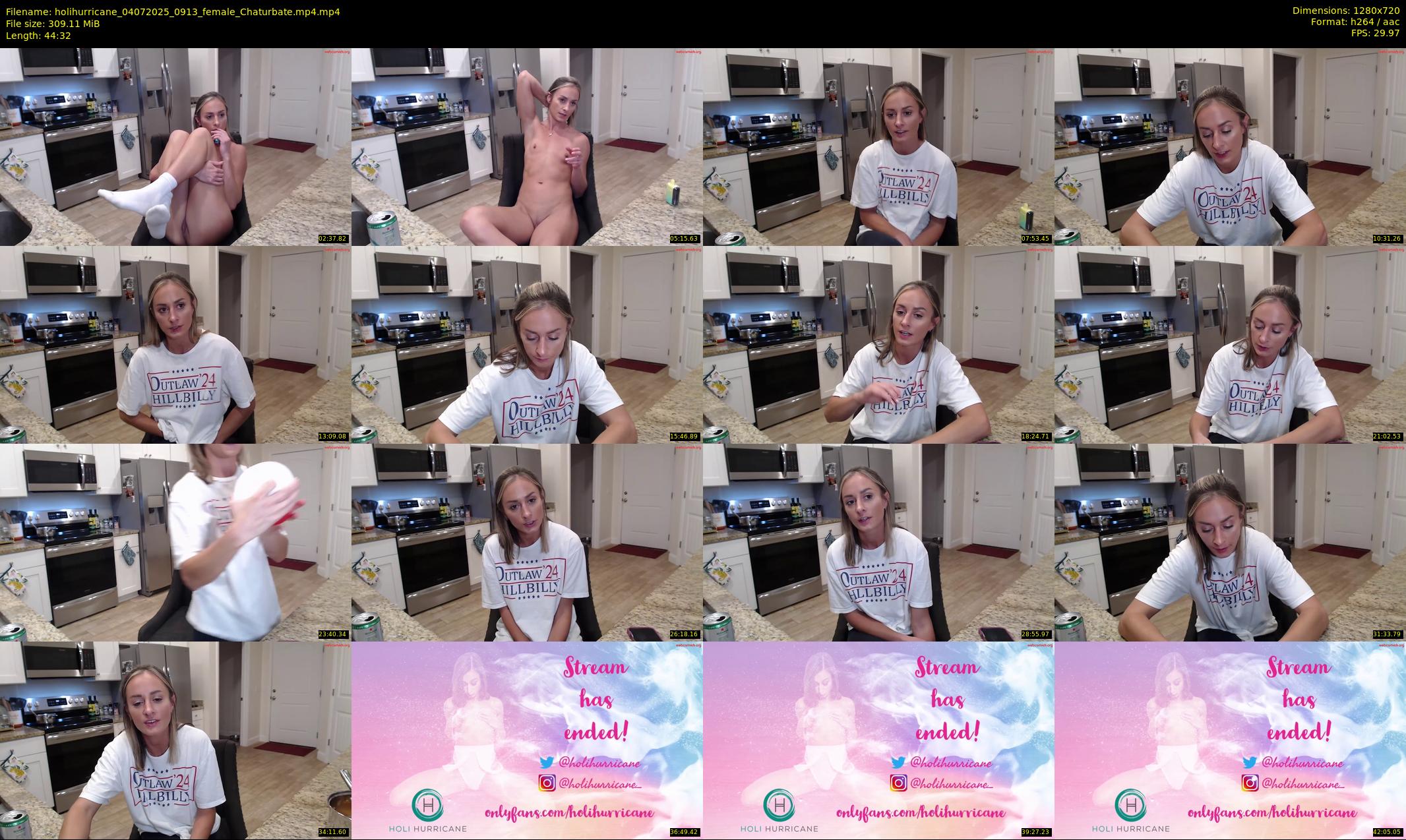 holihurricane — 45 minute Chaturbate female cam show recording, 720p, Jul 4, 2025