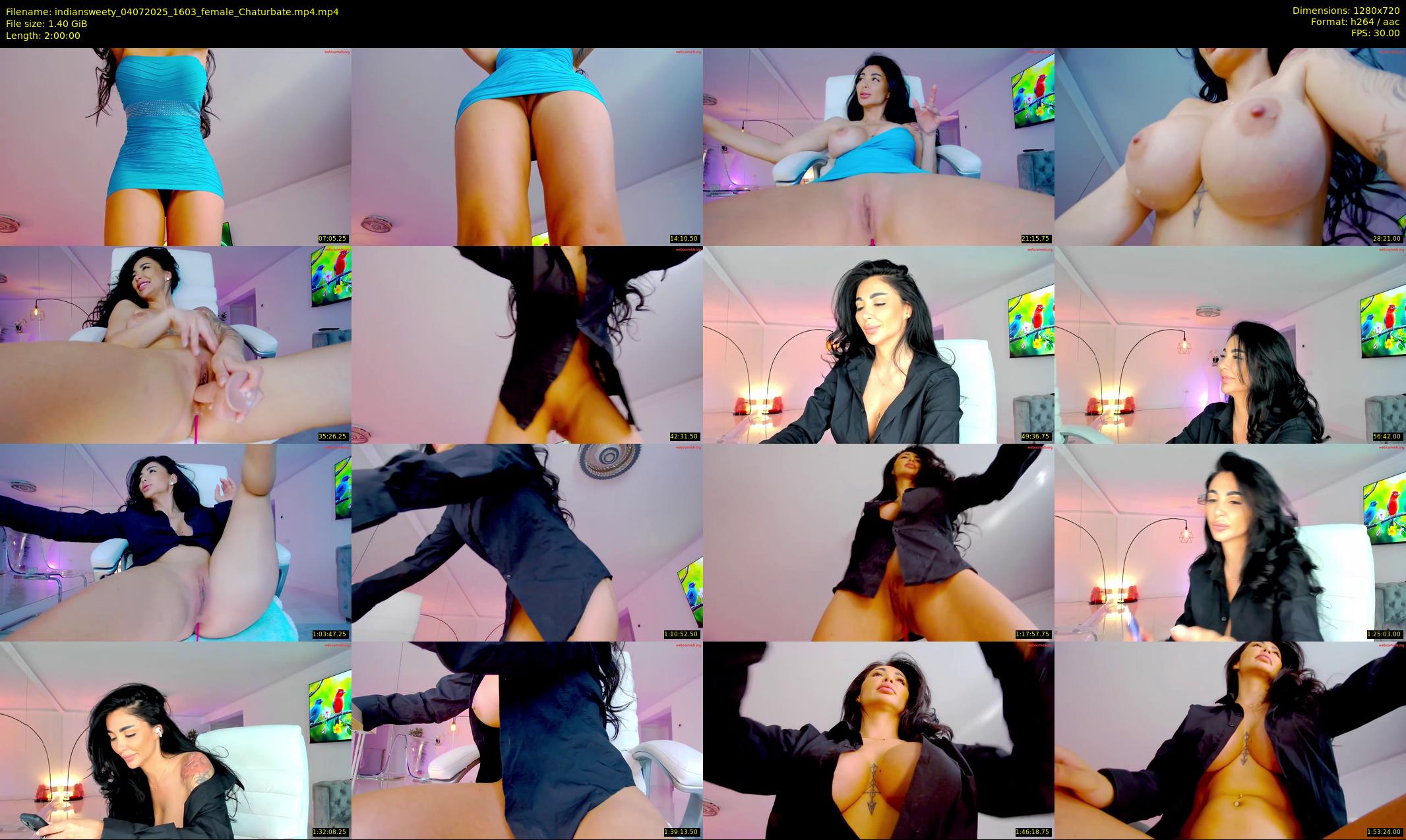 indiansweety — 120 minute Chaturbate female cam show recording, 720p, Jul 4, 2025