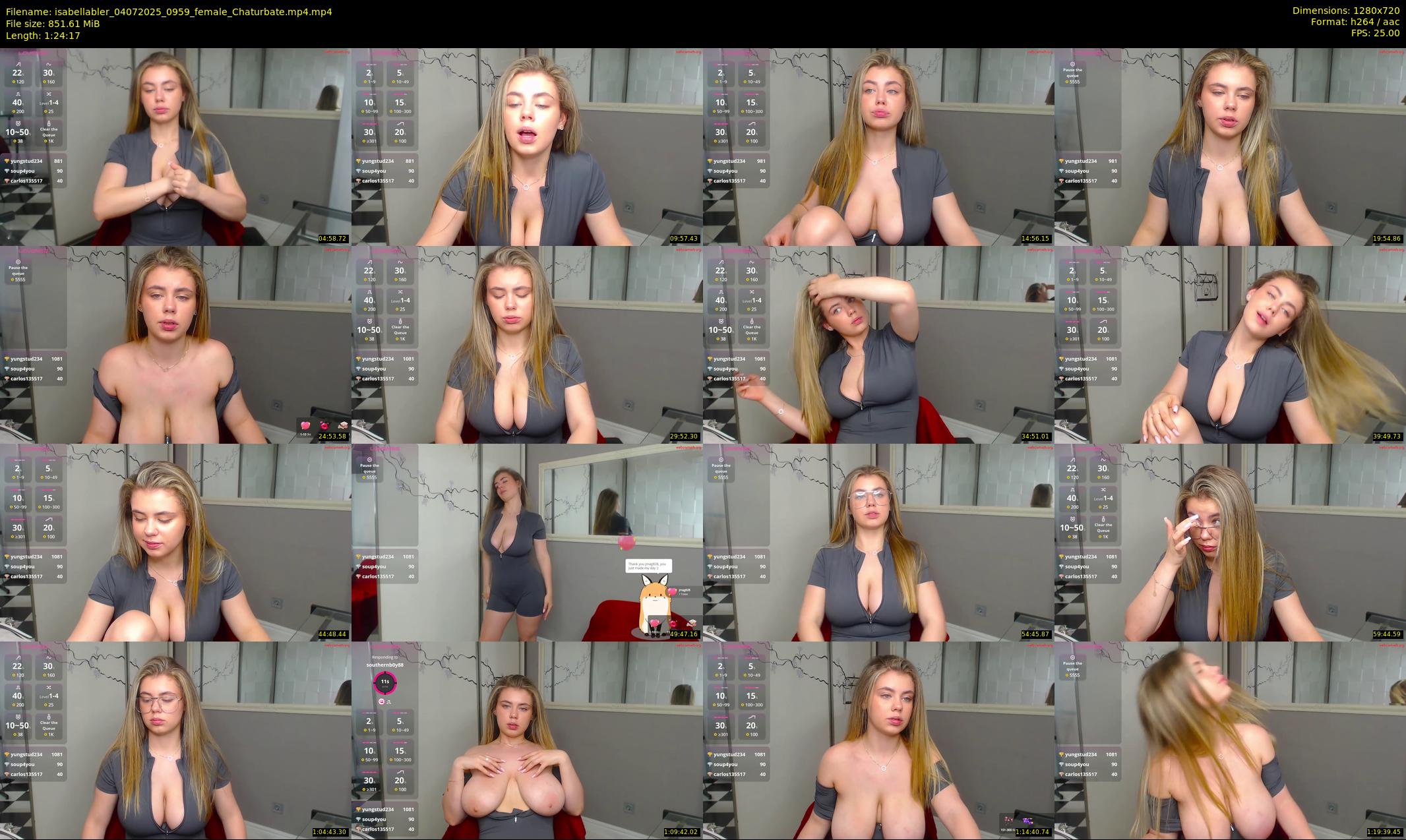 isabellabler — 85 minute Chaturbate female cam show recording, 720p, Jul 4, 2025