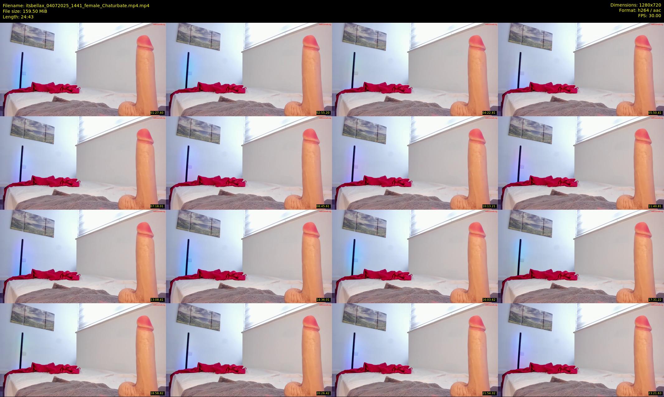 itsbellax — 25 minute Chaturbate female cam show recording, 720p, Jul 4, 2025