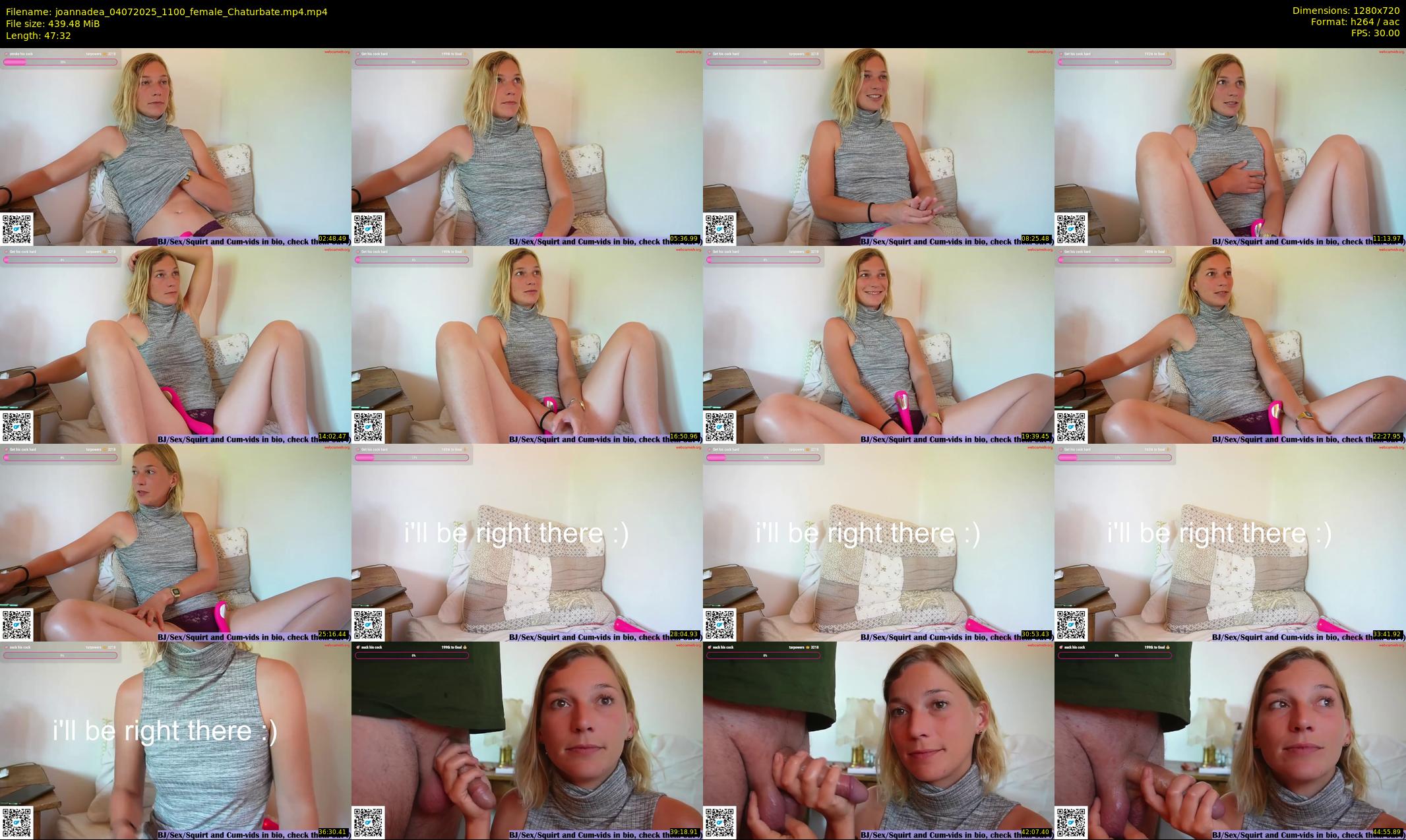 joannadea — 48 minute Chaturbate female cam show recording, 720p, Jul 4, 2025