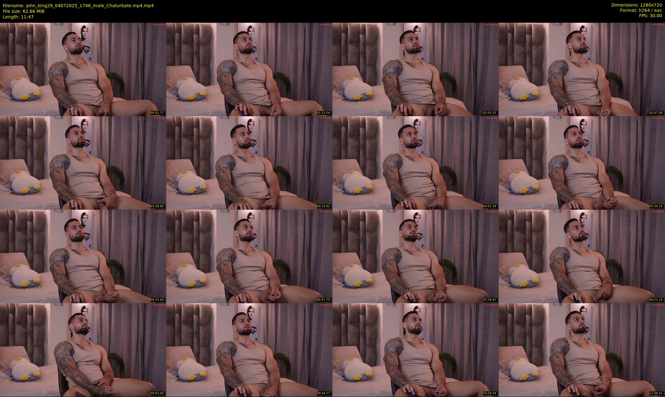 john_king29 — 12 minute Chaturbate male cam show recording, 720p, Jul 4, 2025