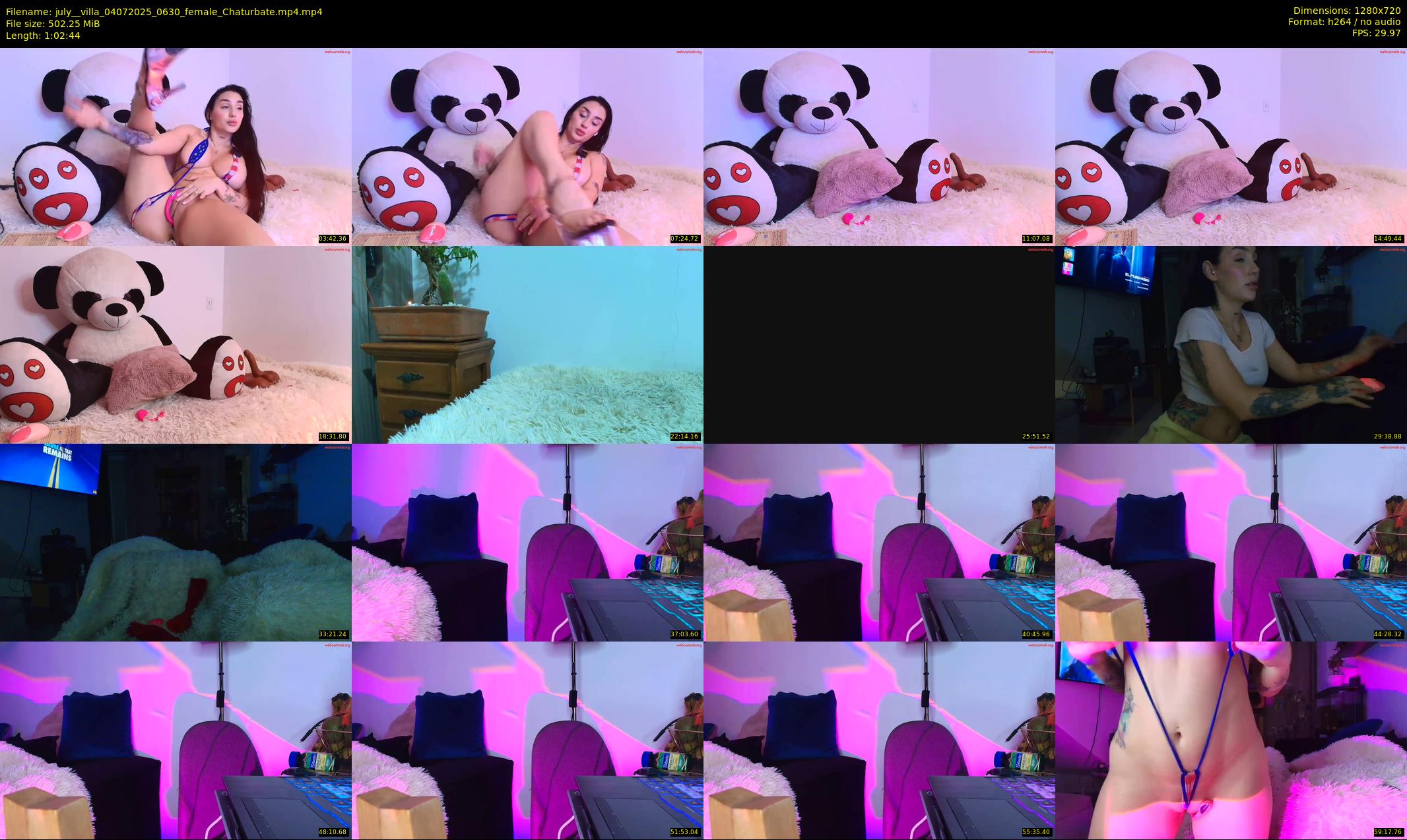 july__villa — 63 minute Chaturbate female cam show recording, 720p, Jul 4, 2025