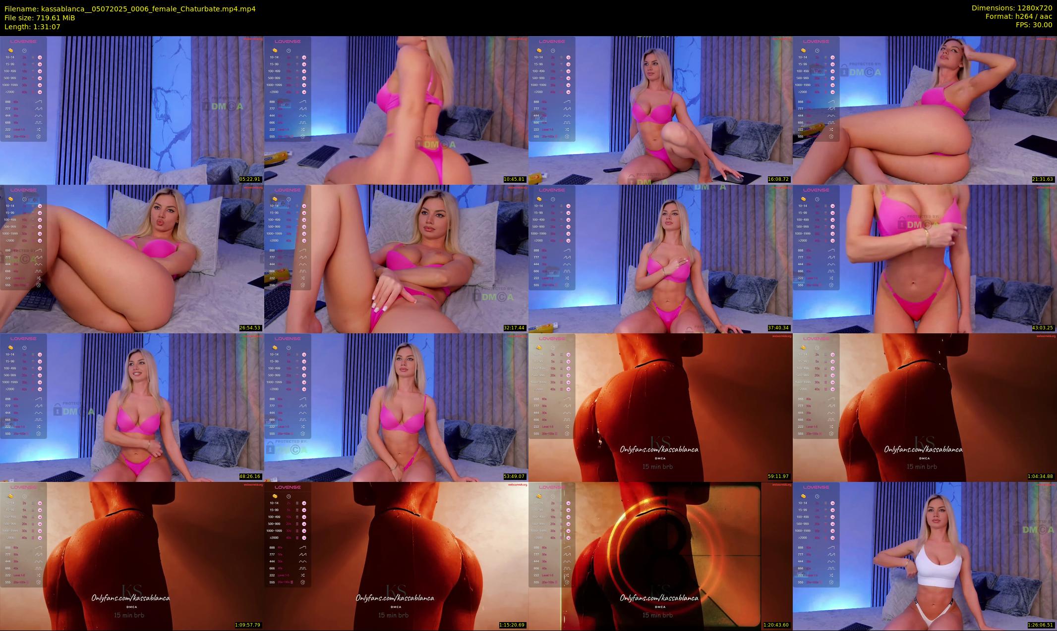 kassablanca_ — 92 minute Chaturbate female cam show recording, 720p, Jul 5, 2025