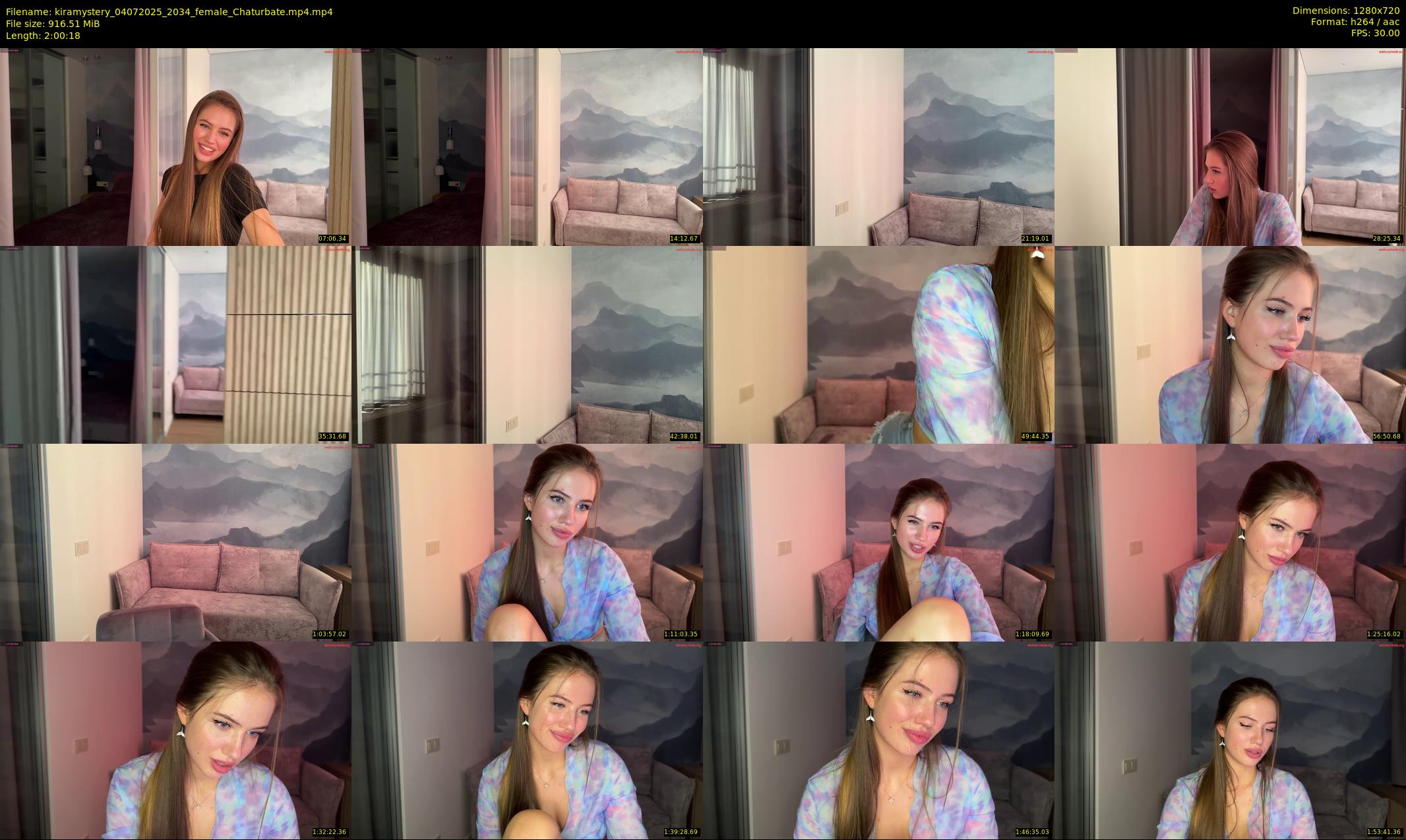 kiramystery — 121 minute Chaturbate female cam show recording, 720p, Jul 4, 2025