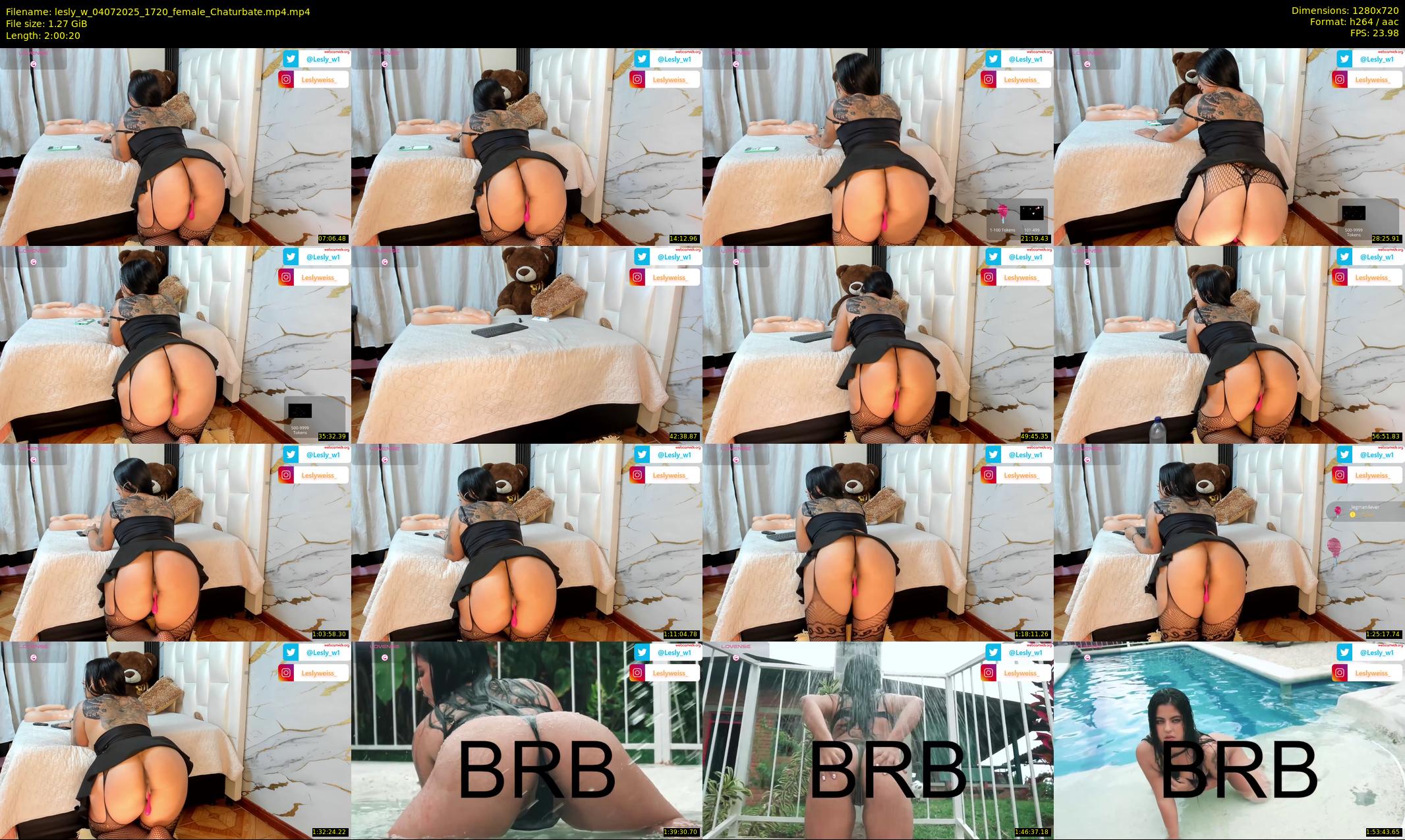 lesly_w — 121 minute Chaturbate female cam show recording, 720p, Jul 4, 2025