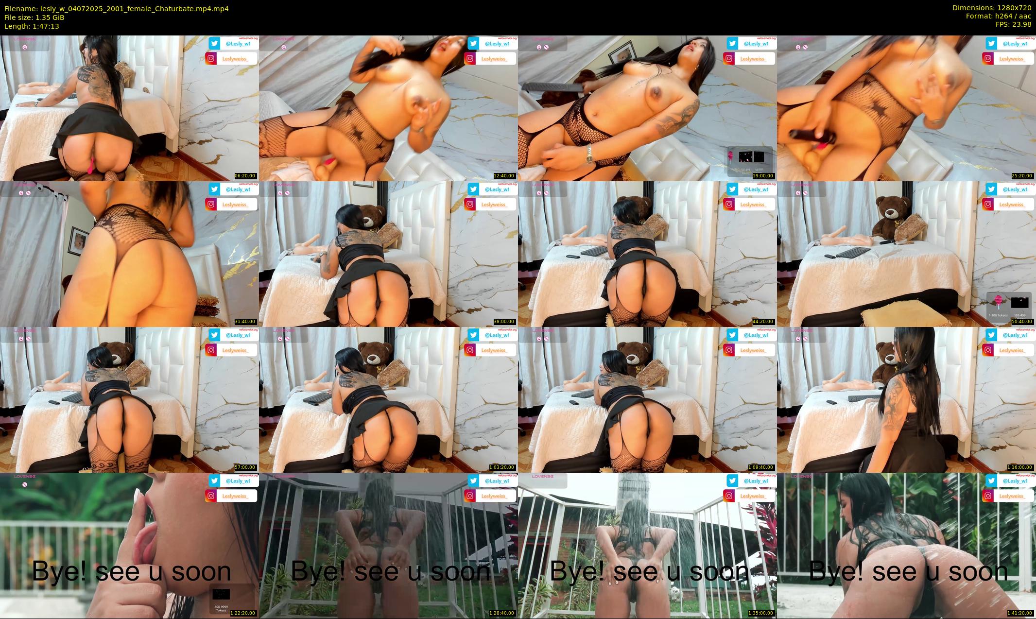 lesly_w — 108 minute Chaturbate female cam show recording, 720p, Jul 4, 2025