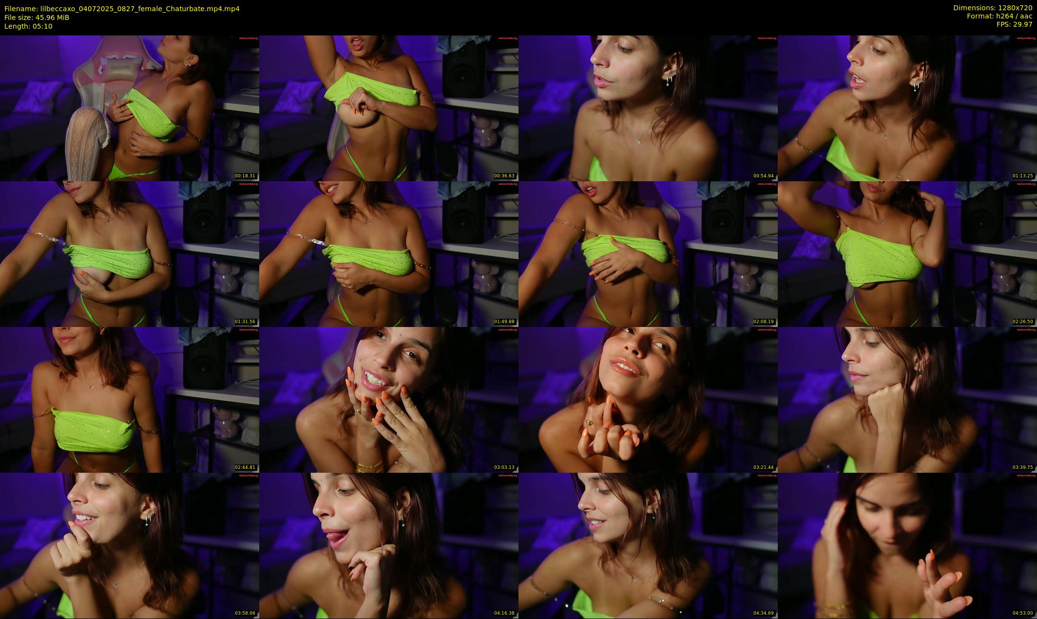 lilbeccaxo — 6 minute Chaturbate female cam show recording, 720p, Jul 4, 2025