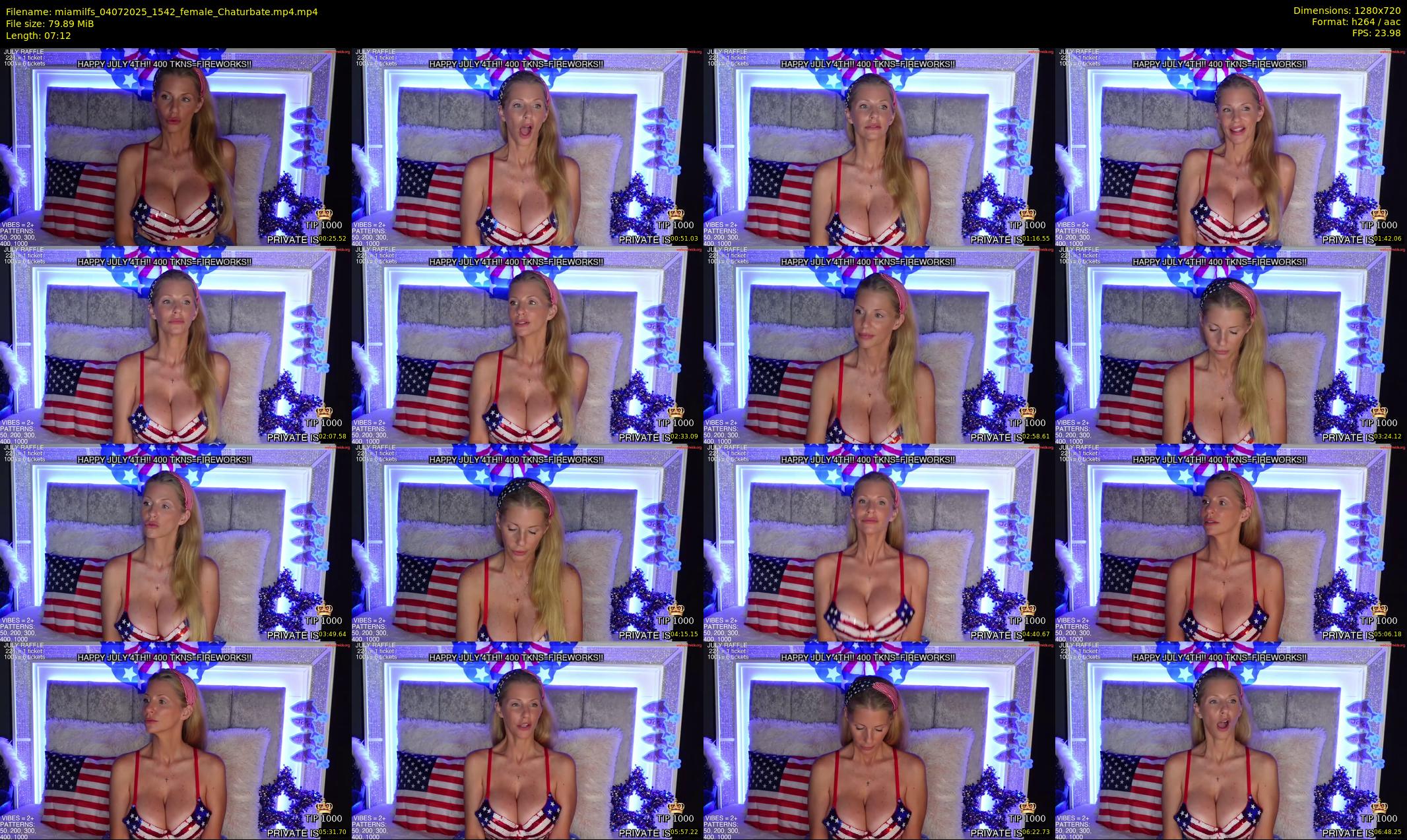 miamilfs — 8 minute Chaturbate female cam show recording, 720p, Jul 4, 2025