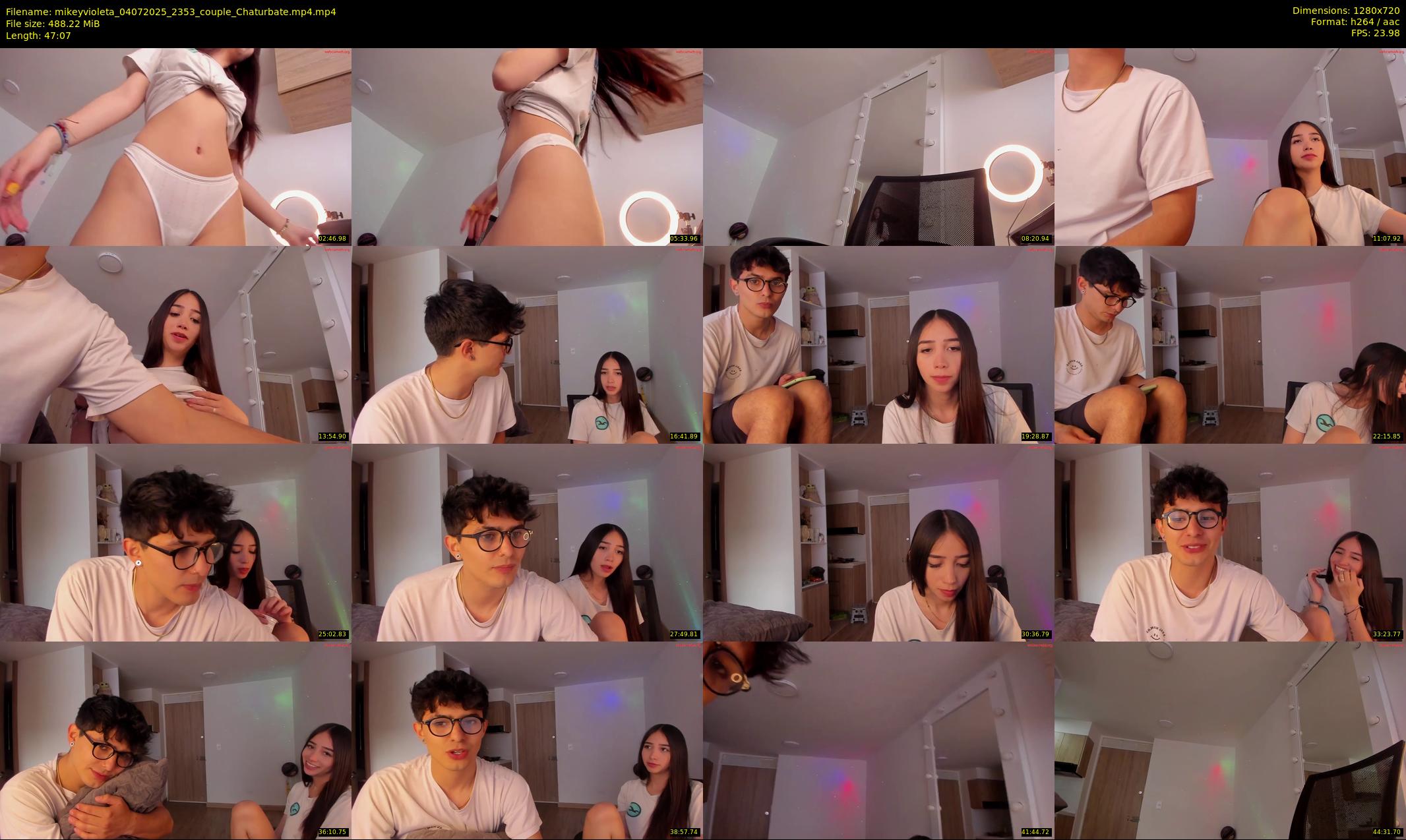 mikeyvioleta — 48 minute Chaturbate couple cam show recording, 720p, Jul 4, 2025