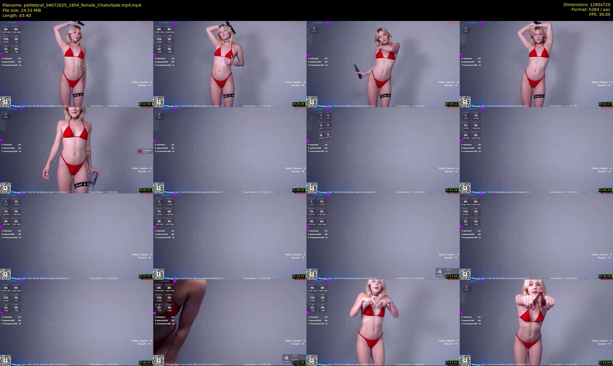 petitebrat — 4 minute Chaturbate female cam show recording, 720p, Jul 4, 2025