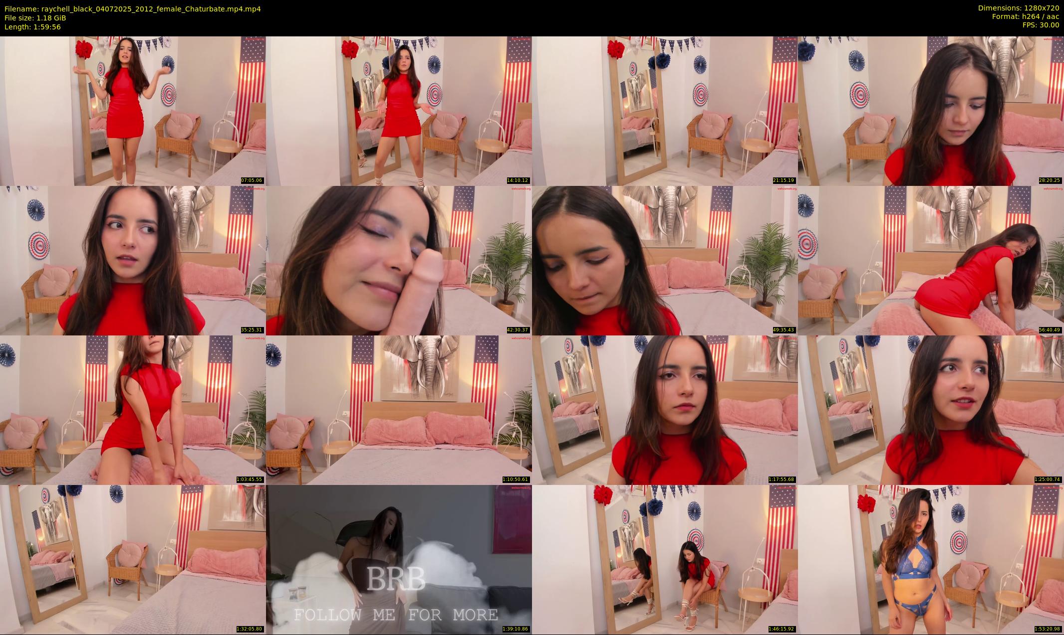 raychell_black — 120 minute Chaturbate female cam show recording, 720p, Jul 4, 2025