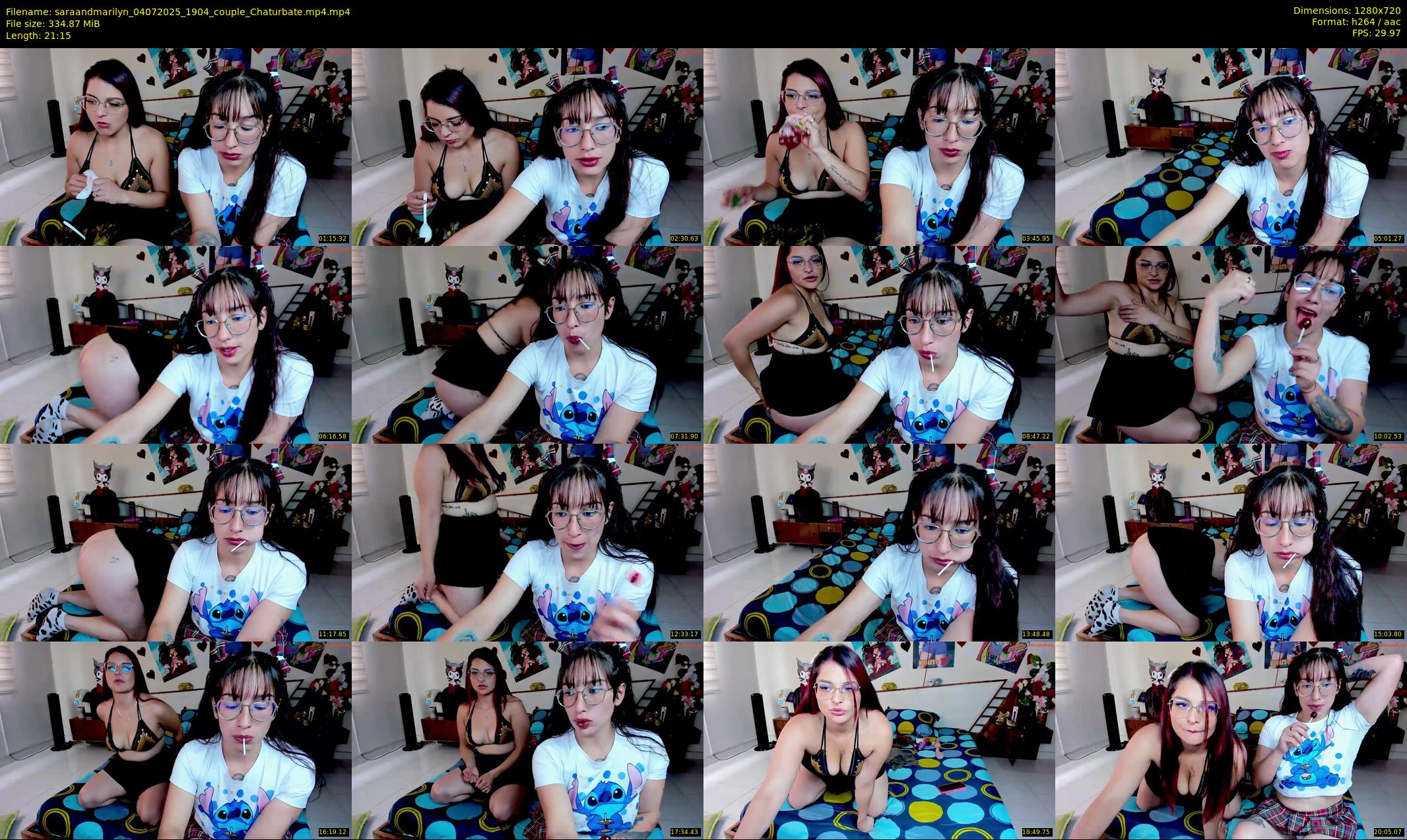 saraandmarilyn — 22 minute Chaturbate couple cam show recording, 720p, Jul 4, 2025