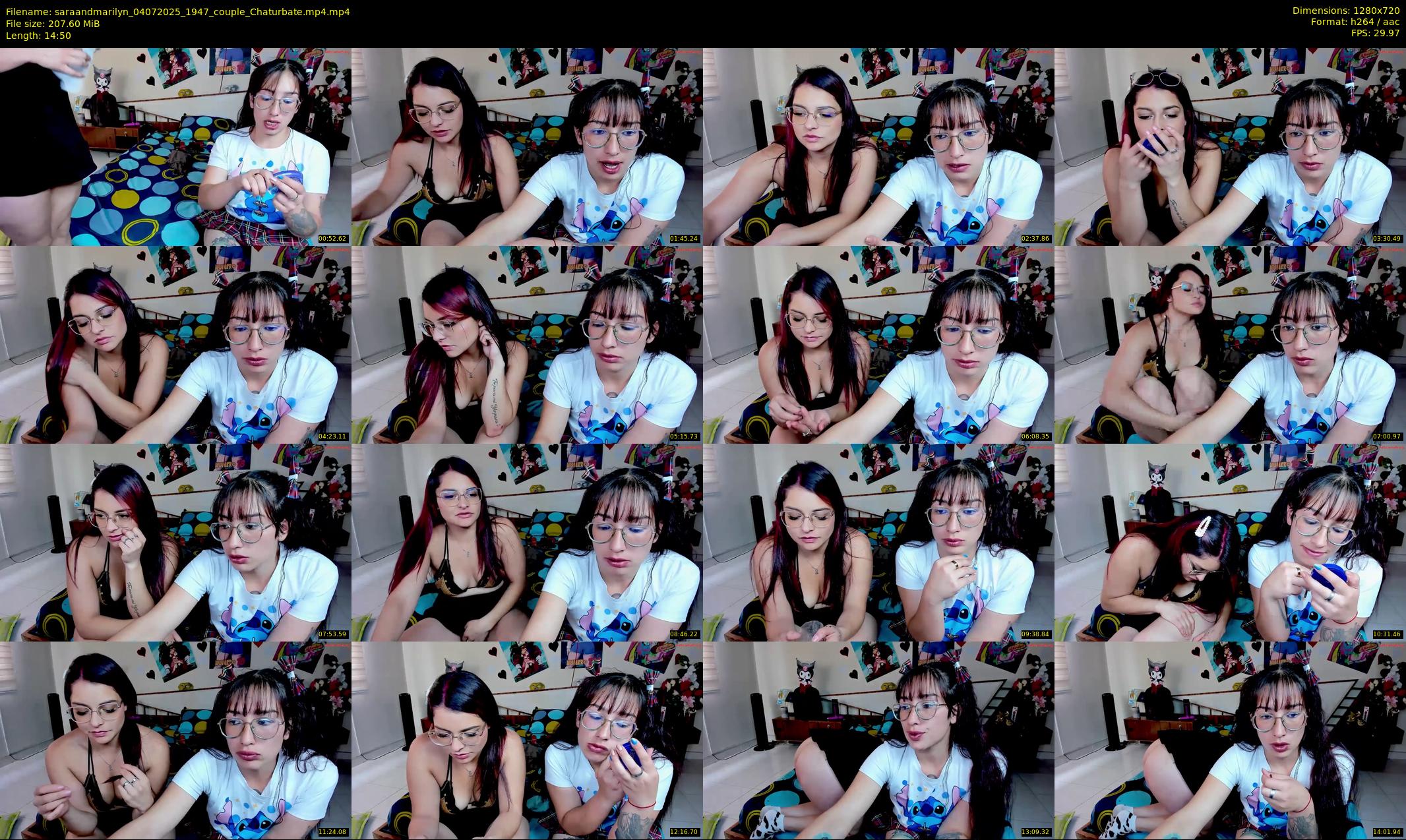saraandmarilyn — 15 minute Chaturbate couple cam show recording, 720p, Jul 4, 2025
