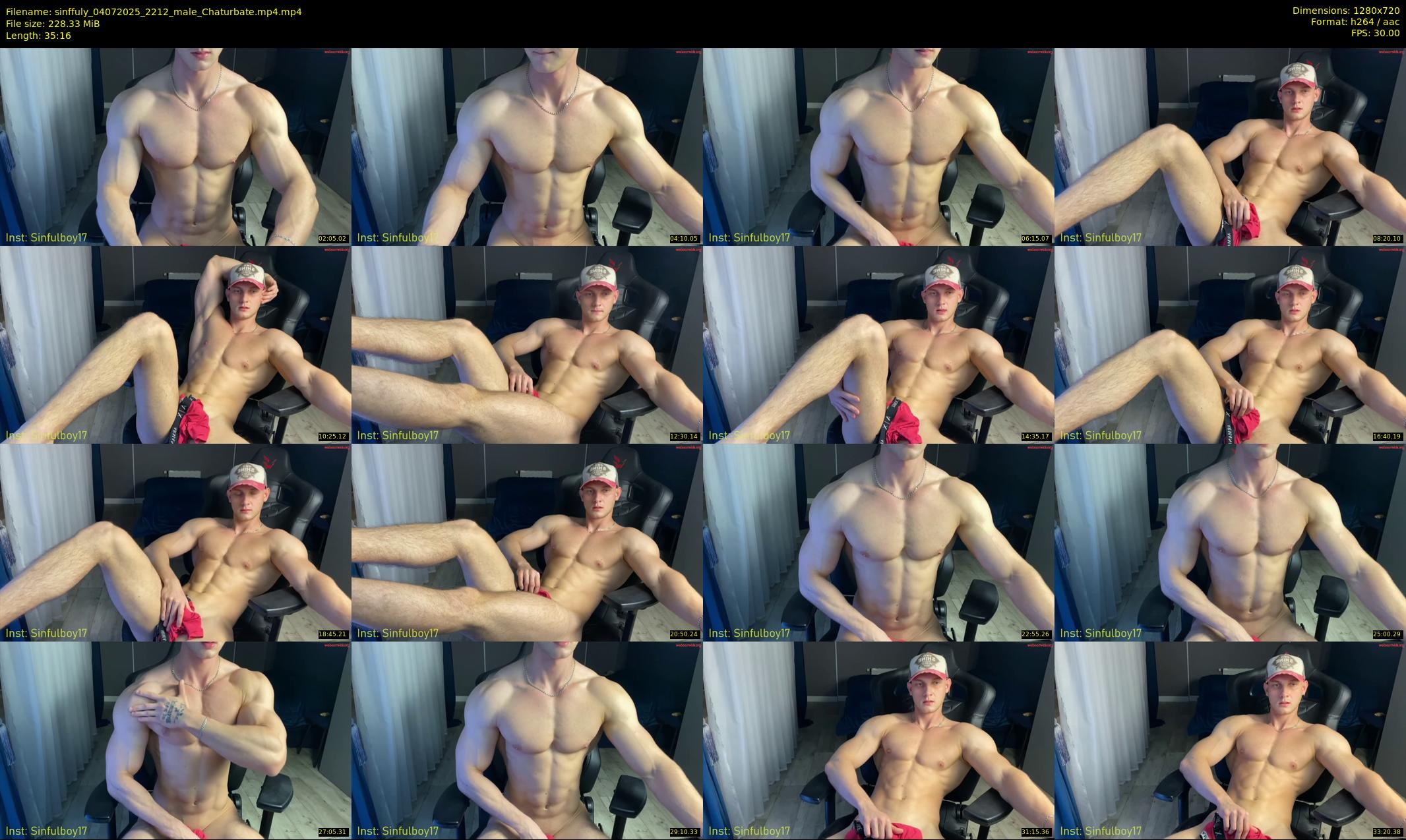 sinffuly — 36 minute Chaturbate male cam show recording, 720p, Jul 4, 2025