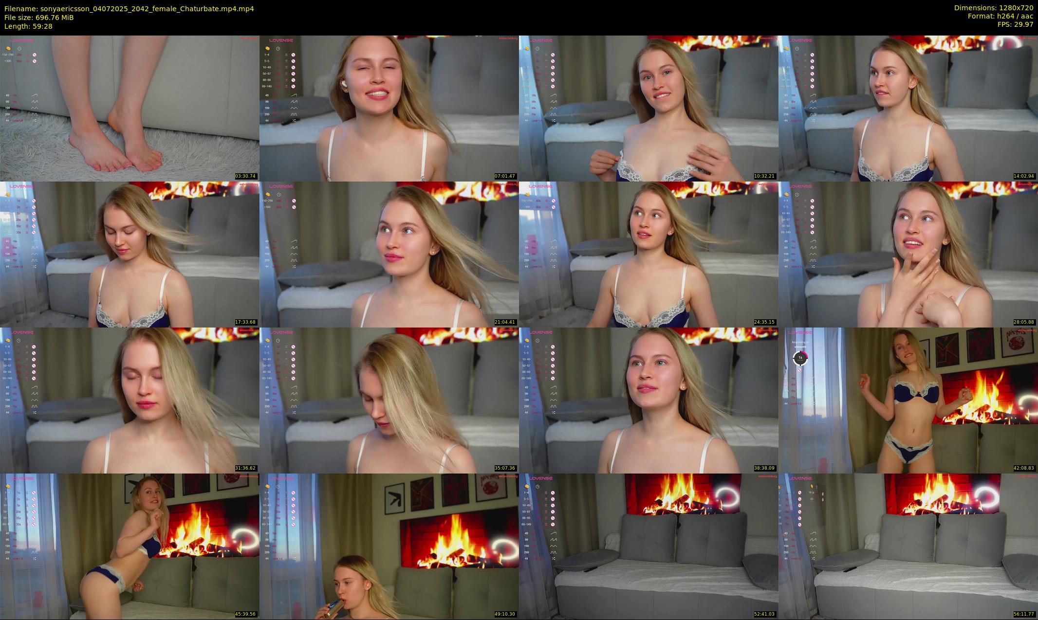 sonyaericsson — 60 minute Chaturbate female cam show recording, 720p, Jul 4, 2025