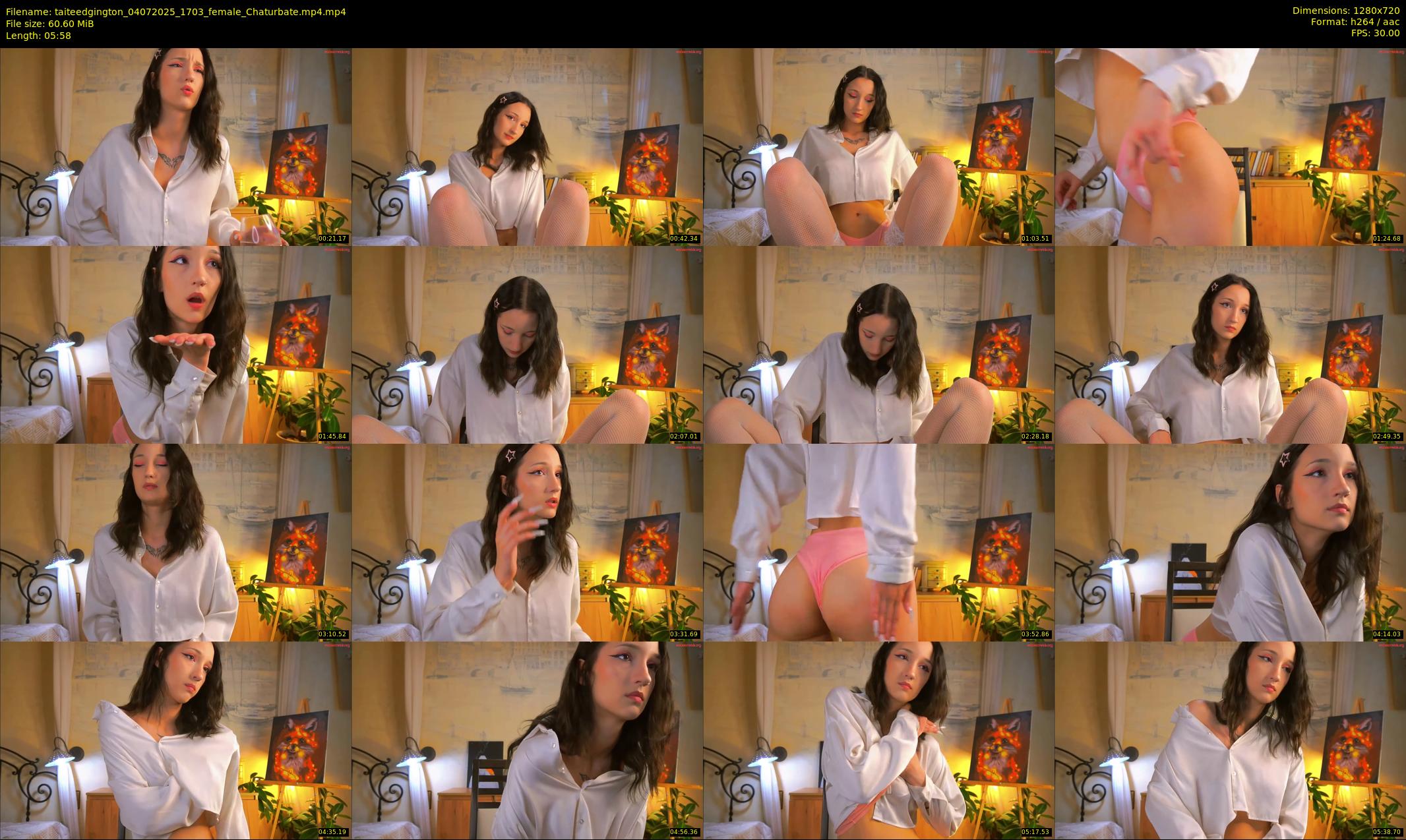 taiteedgington — 6 minute Chaturbate female cam show recording, 720p, Jul 4, 2025