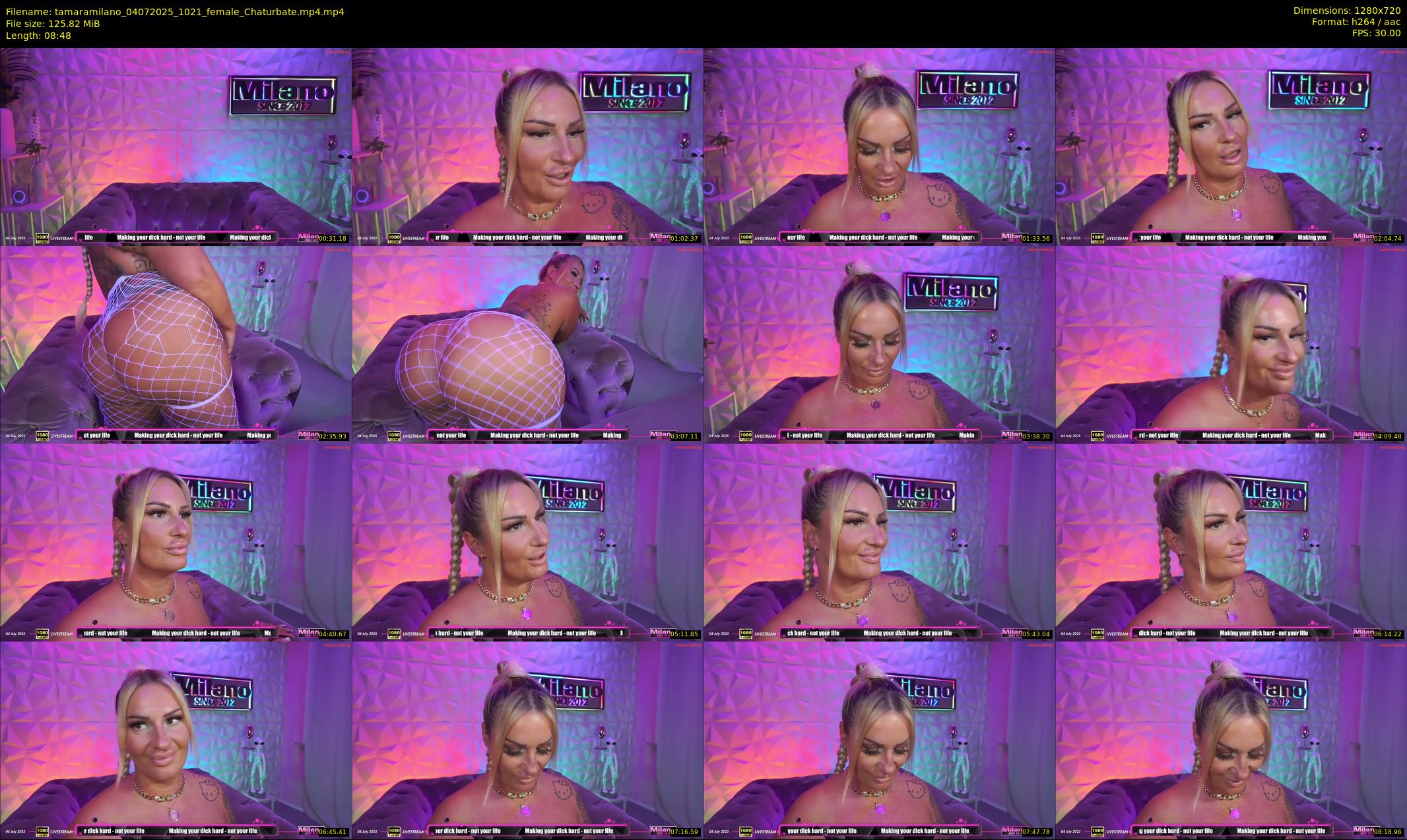 tamaramilano — 9 minute Chaturbate female cam show recording, 720p, Jul 4, 2025