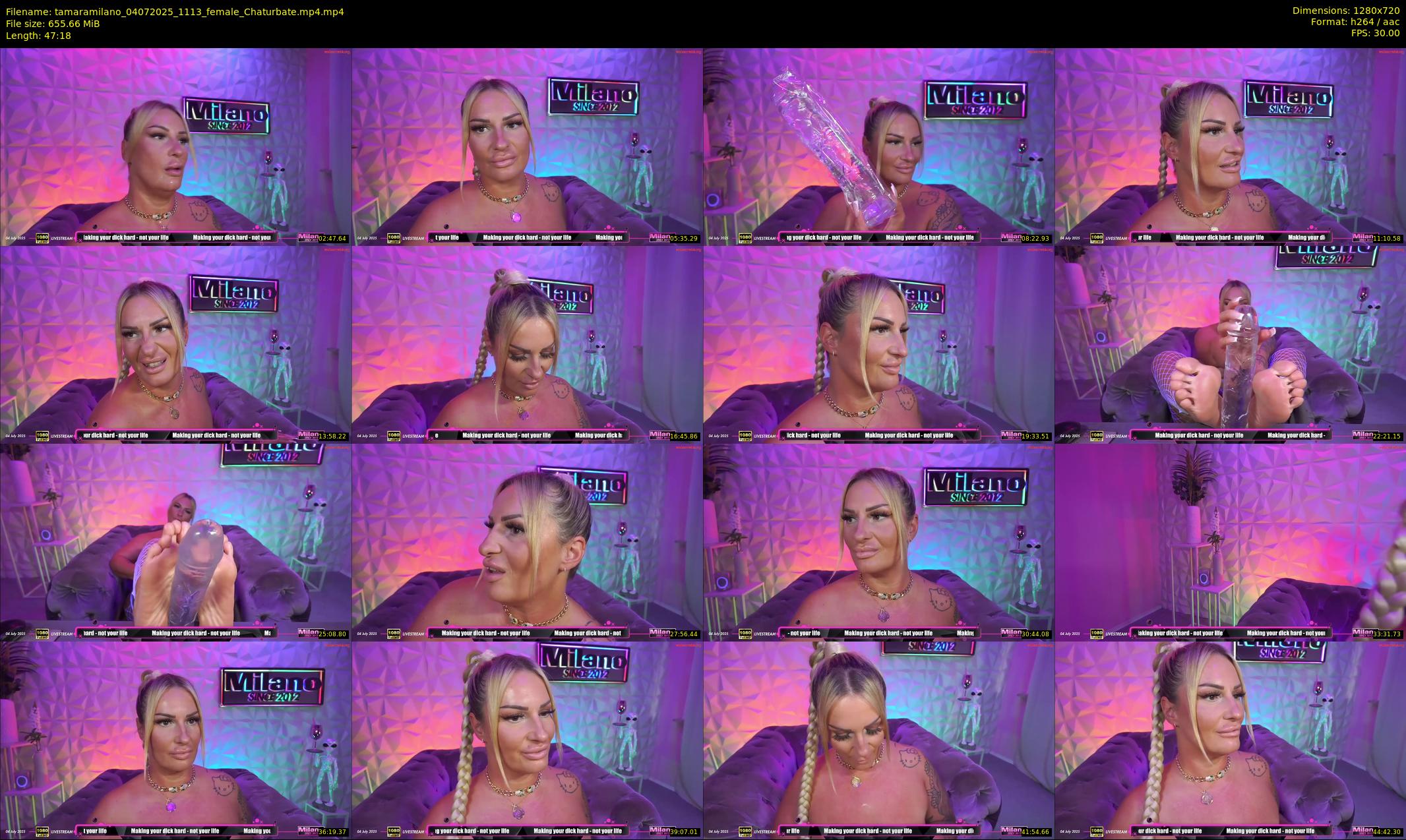 tamaramilano — 48 minute Chaturbate female cam show recording, 720p, Jul 4, 2025