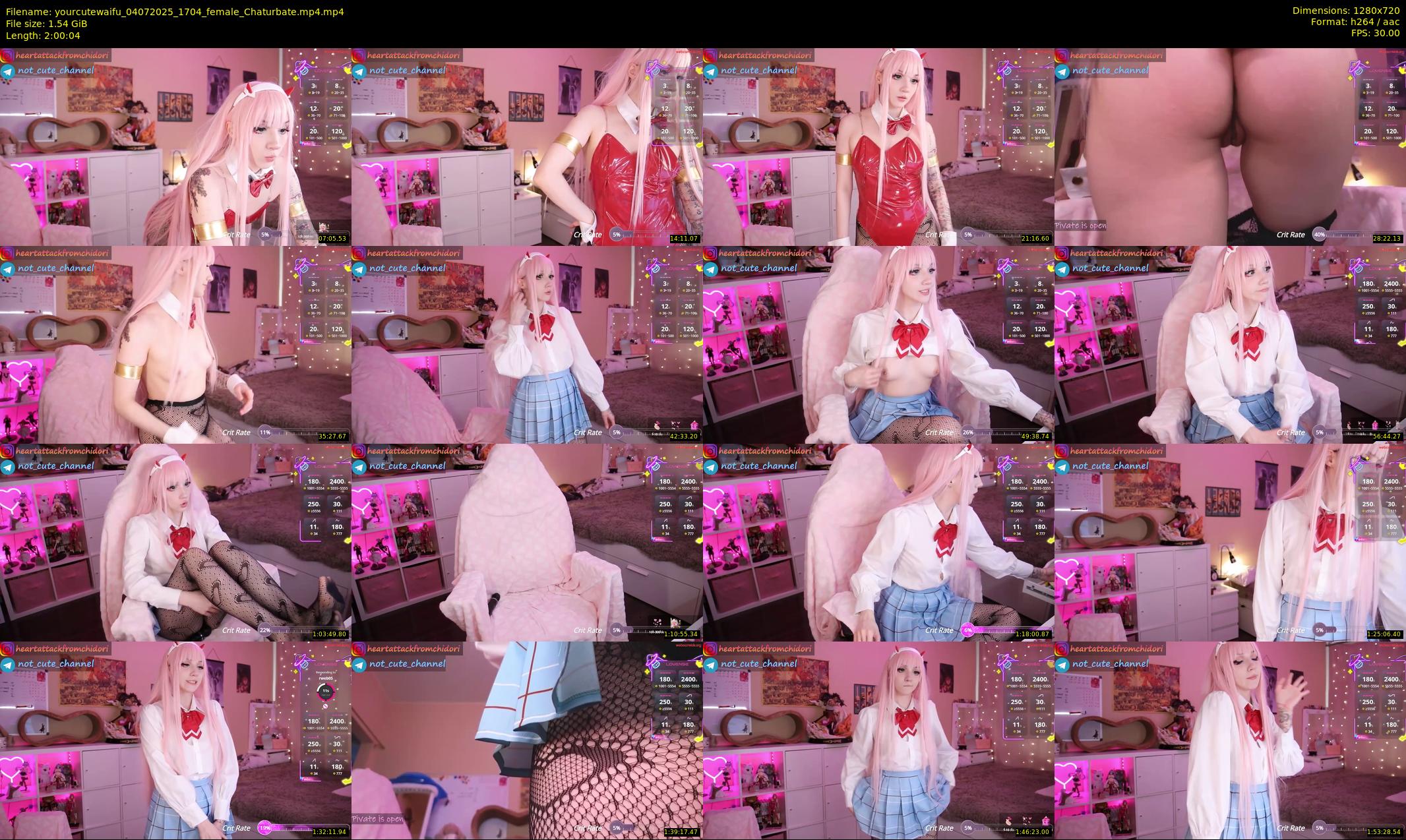 yourcutewaifu — 121 minute Chaturbate female cam show recording, 720p, Jul 4, 2025