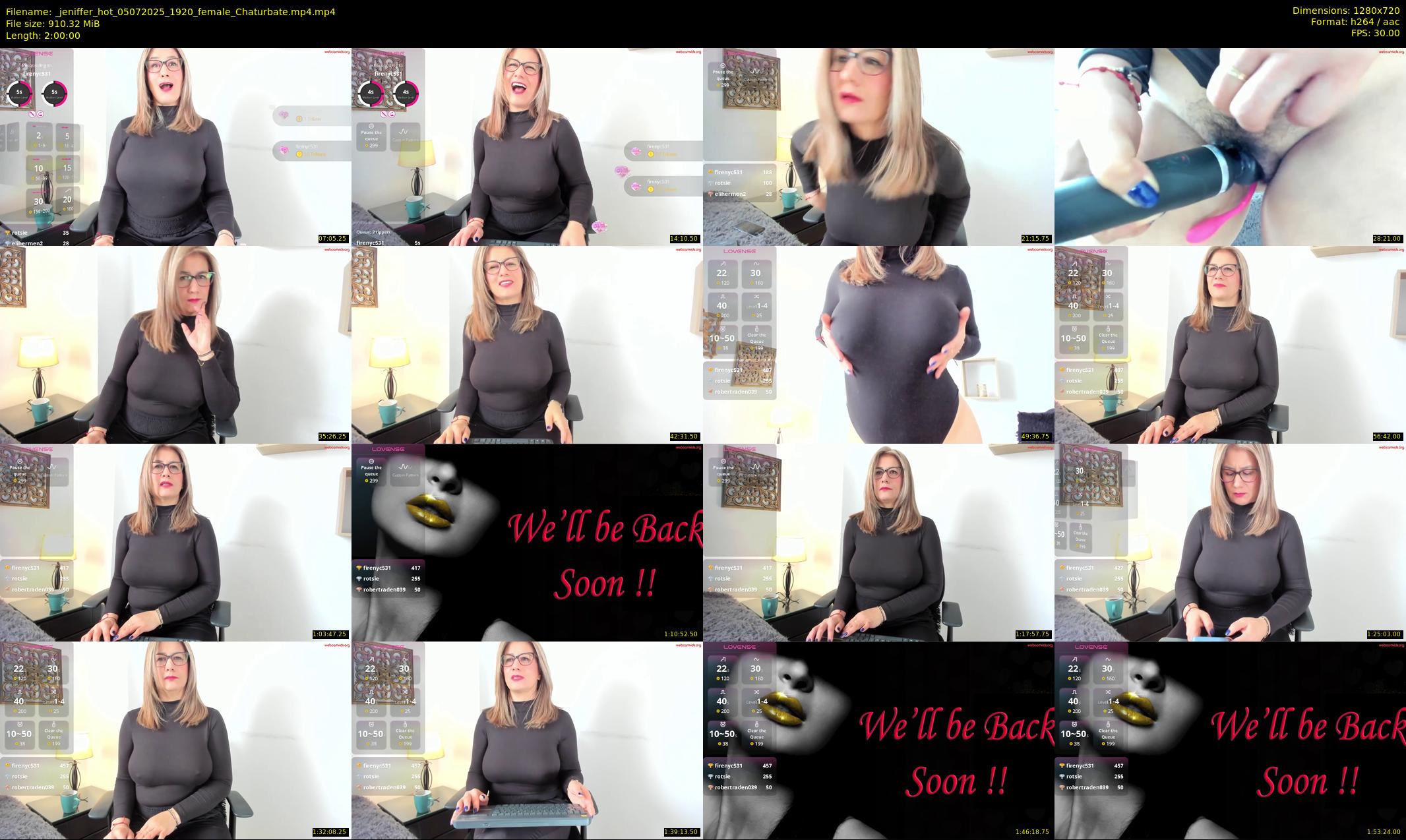 _jeniffer_hot — 120 minute Chaturbate female cam show recording, 720p, Jul 5, 2025
