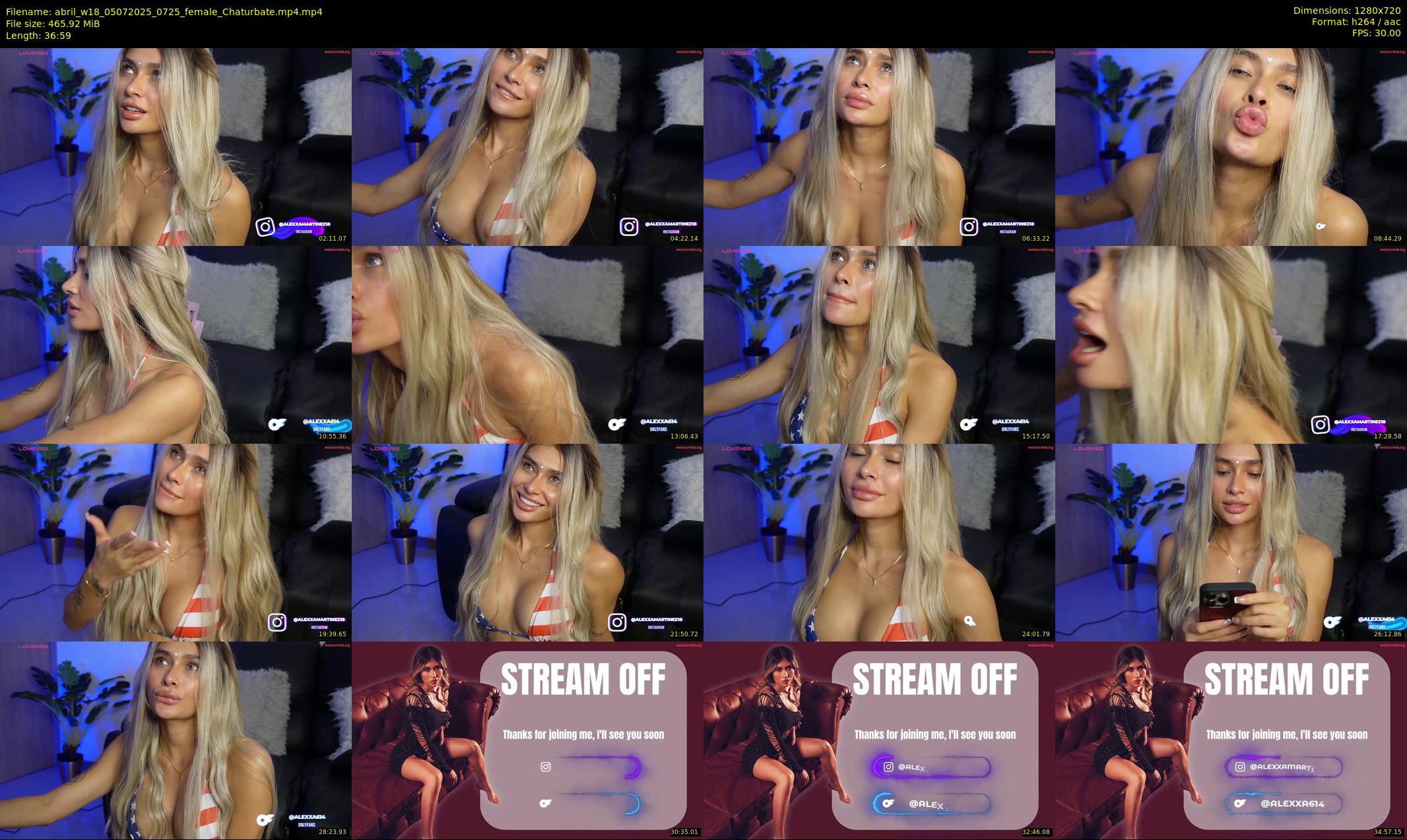 abril_w18 — 37 minute Chaturbate female cam show recording, 720p, Jul 5, 2025