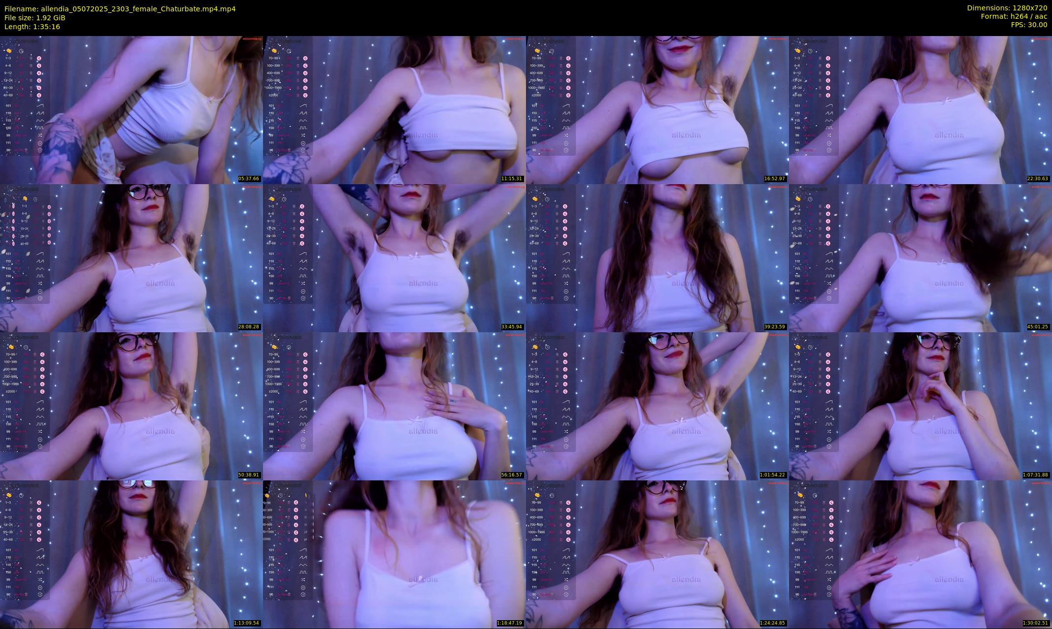 allendia — 96 minute Chaturbate female cam show recording, 720p, Jul 5, 2025
