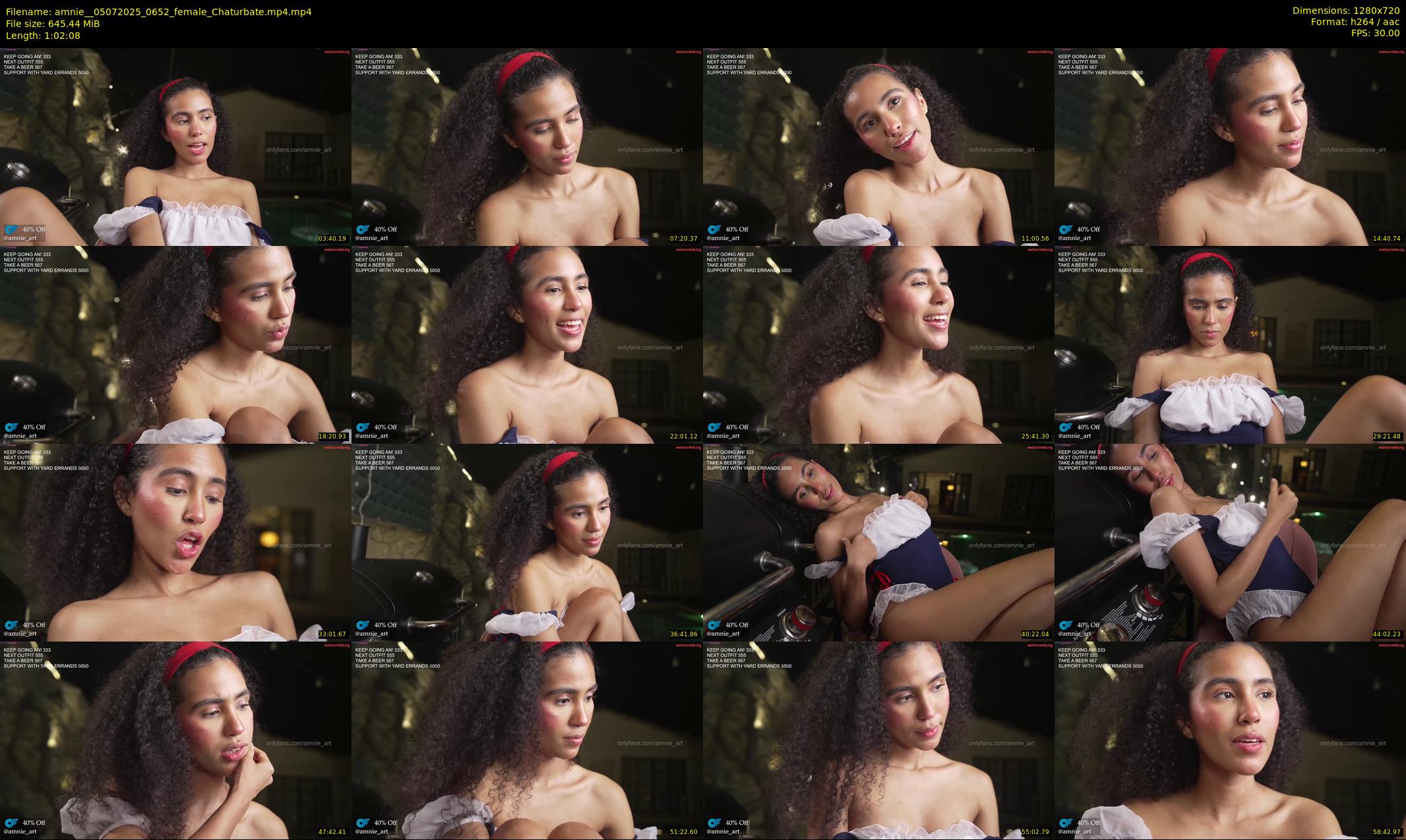 amnie_ — 63 minute Chaturbate female cam show recording, 720p, Jul 5, 2025