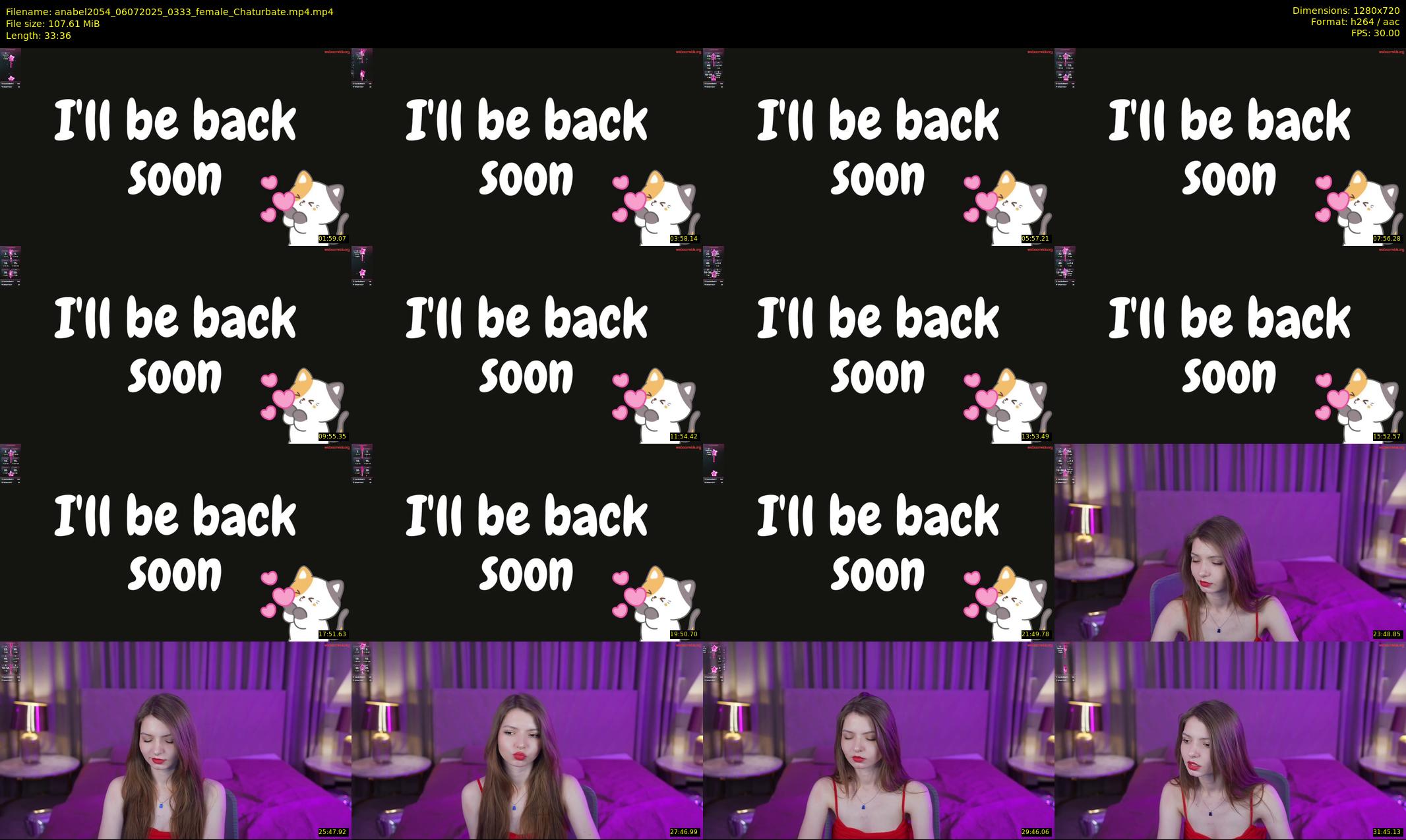 anabel2054 — 34 minute Chaturbate female cam show recording, 720p, Jul 6, 2025