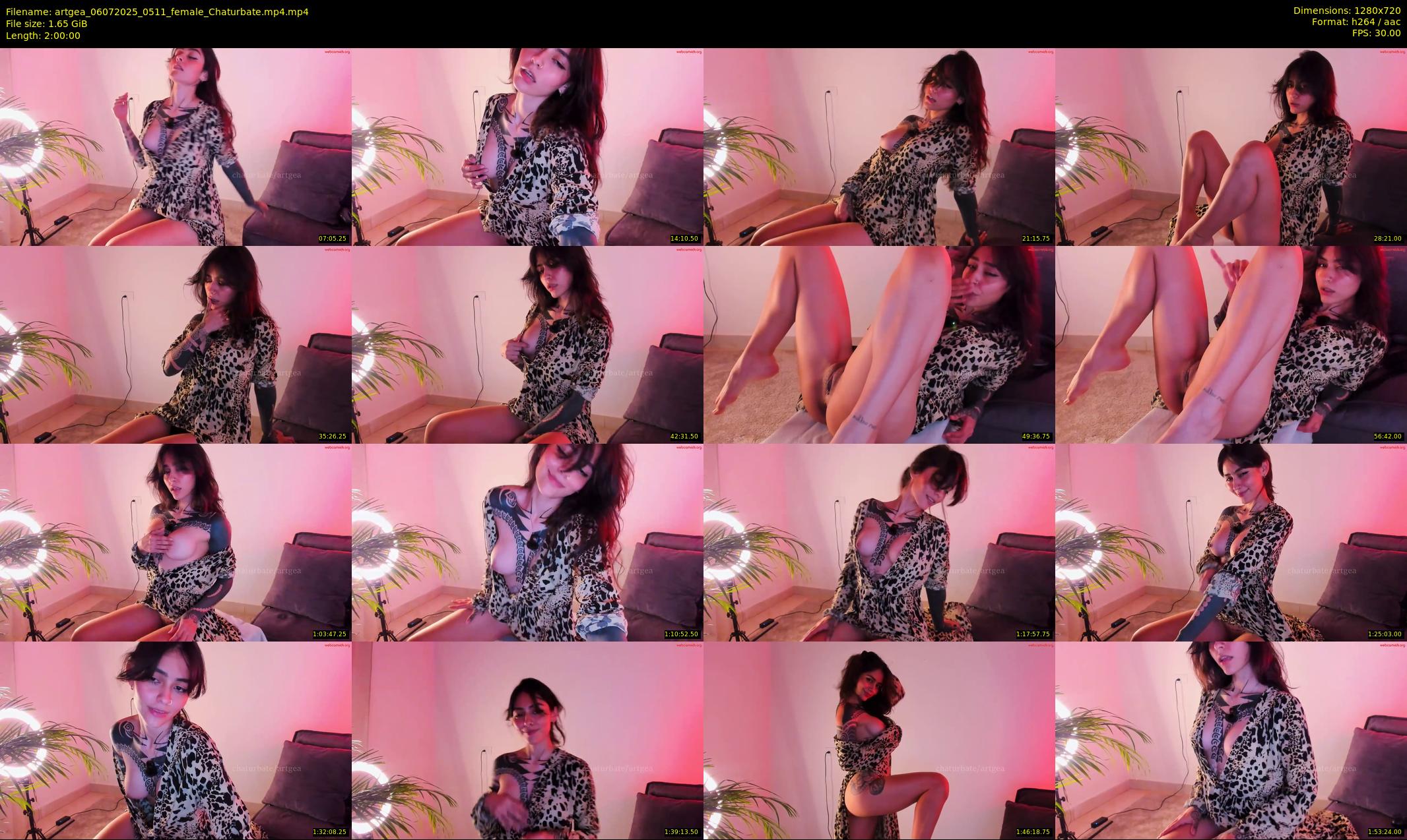artgea — 120 minute Chaturbate female cam show recording, 720p, Jul 6, 2025
