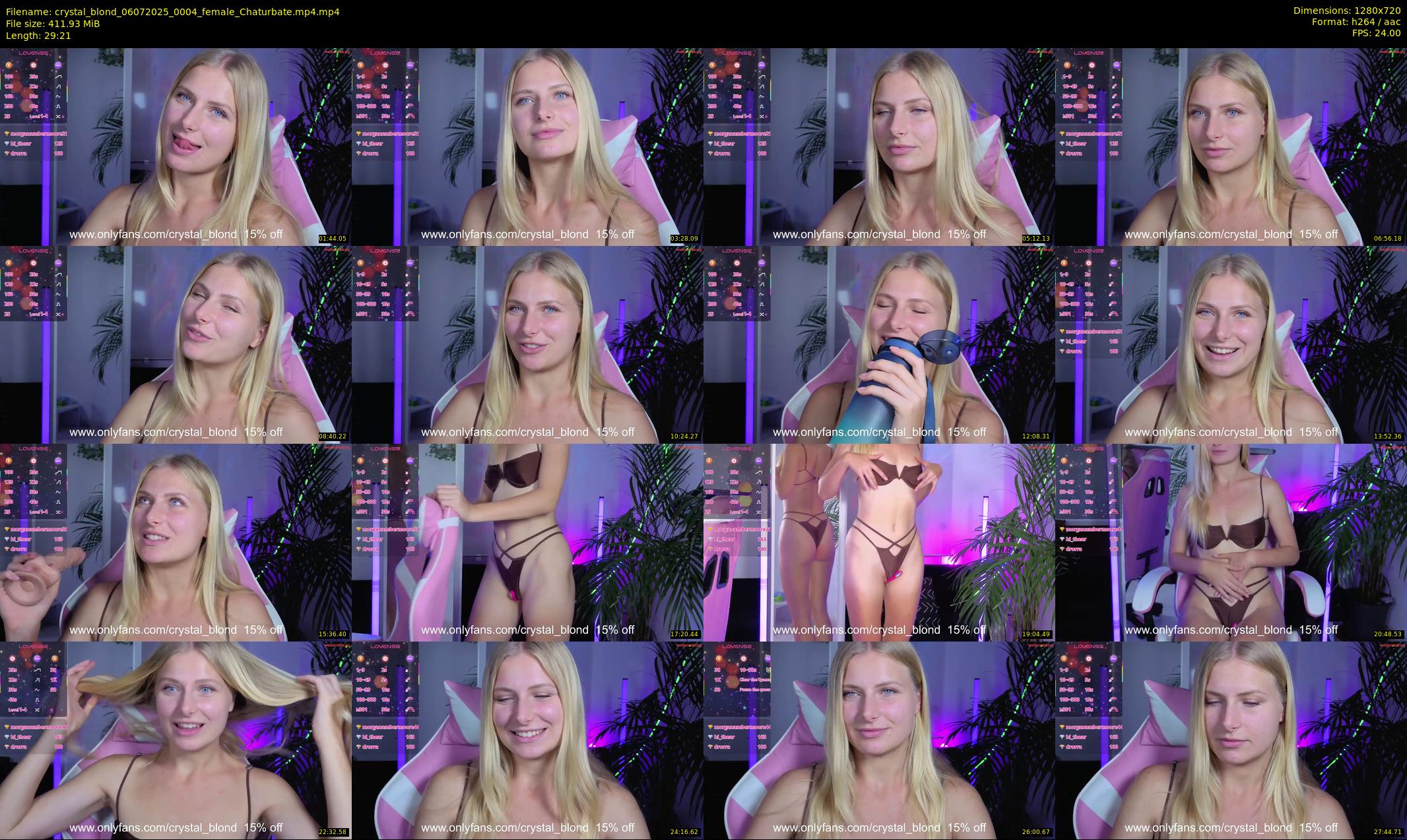 crystal_blond — 30 minute Chaturbate female cam show recording, 720p, Jul 6, 2025