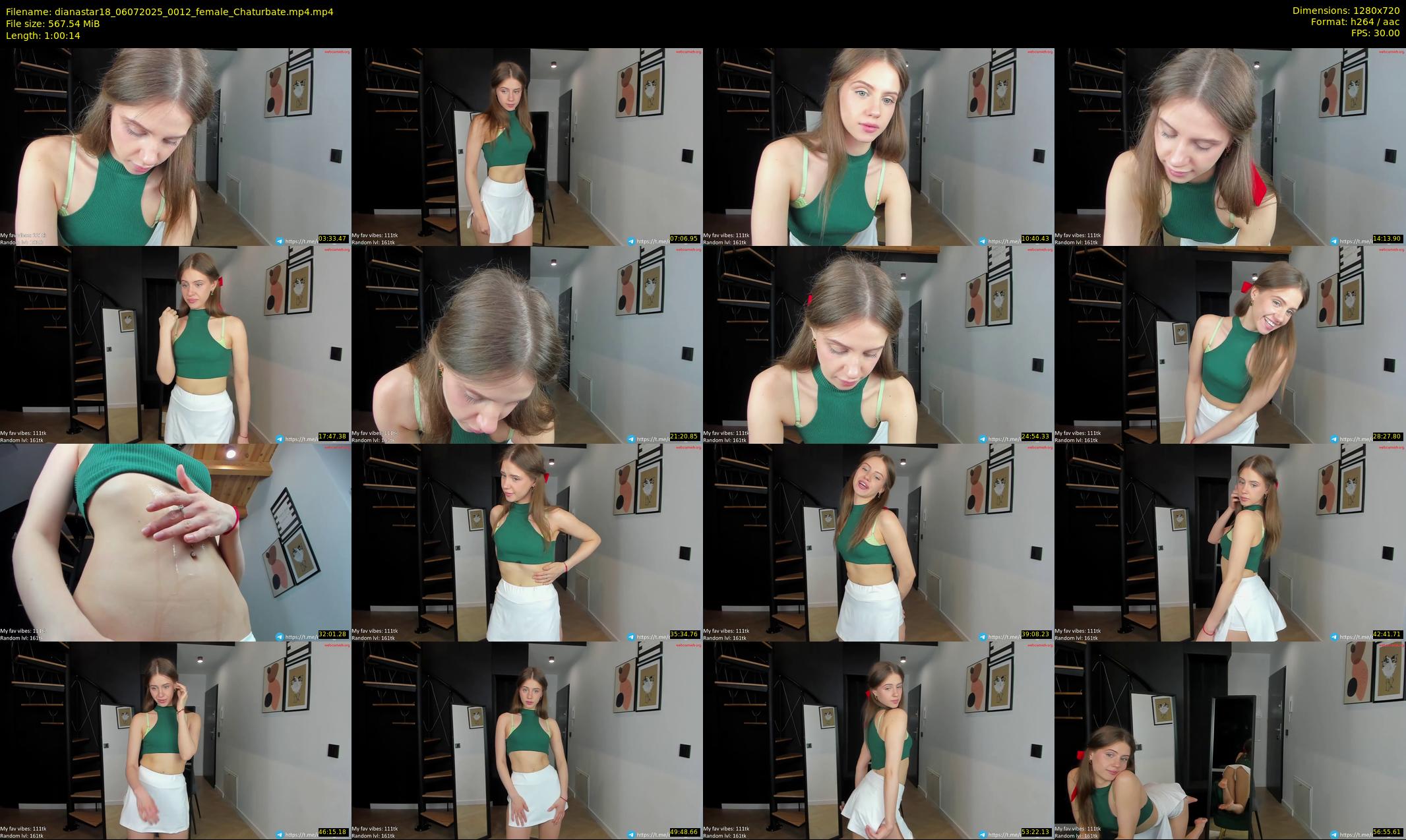dianastar18 — 61 minute Chaturbate female cam show recording, 720p, Jul 6, 2025