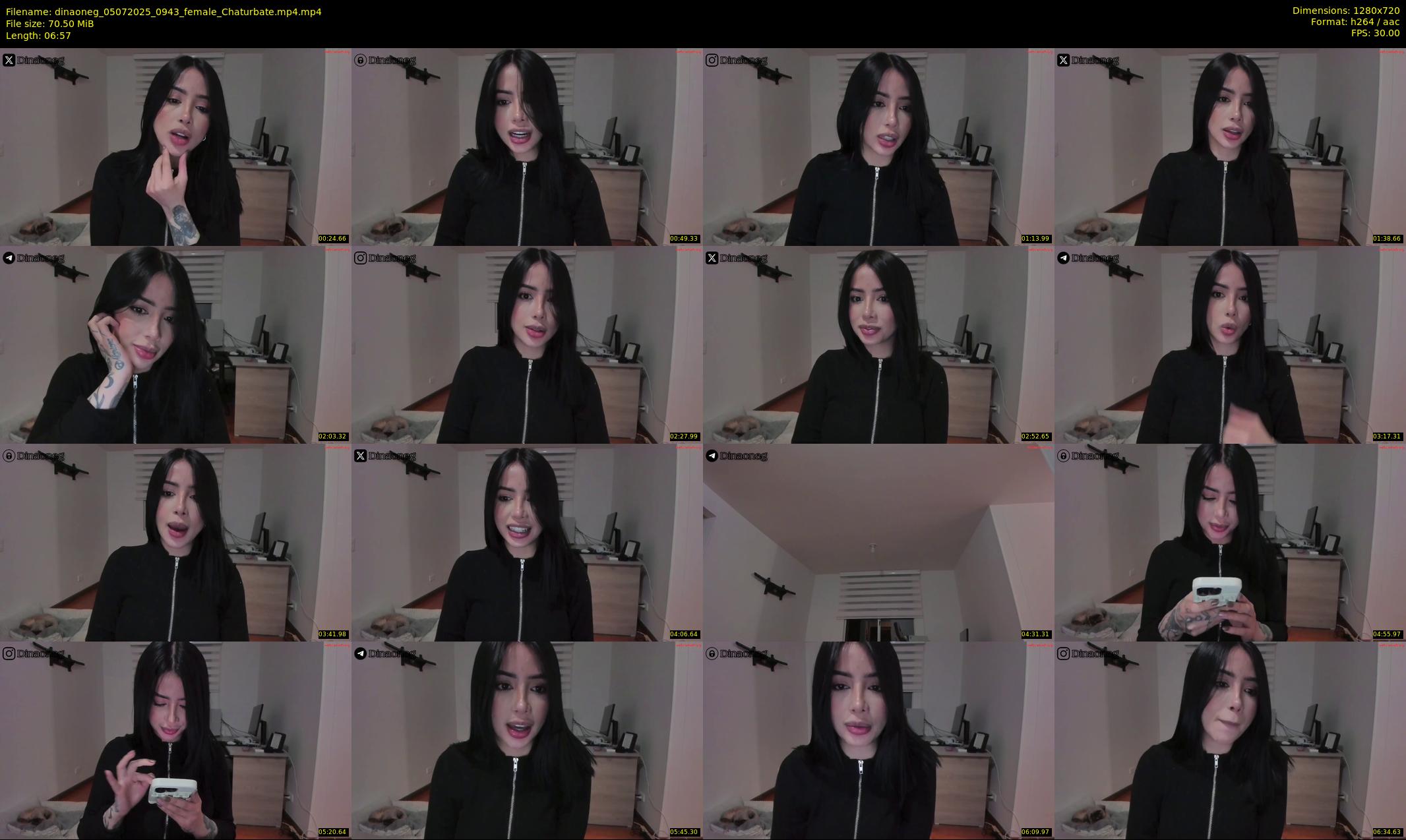 dinaoneg — 7 minute Chaturbate female cam show recording, 720p, Jul 5, 2025