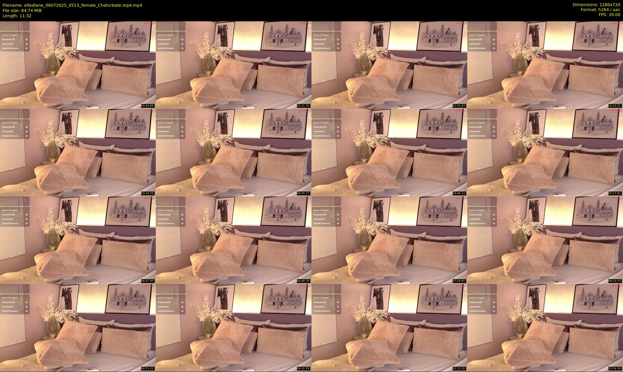 ellediane — 12 minute Chaturbate female cam show recording, 720p, Jul 6, 2025